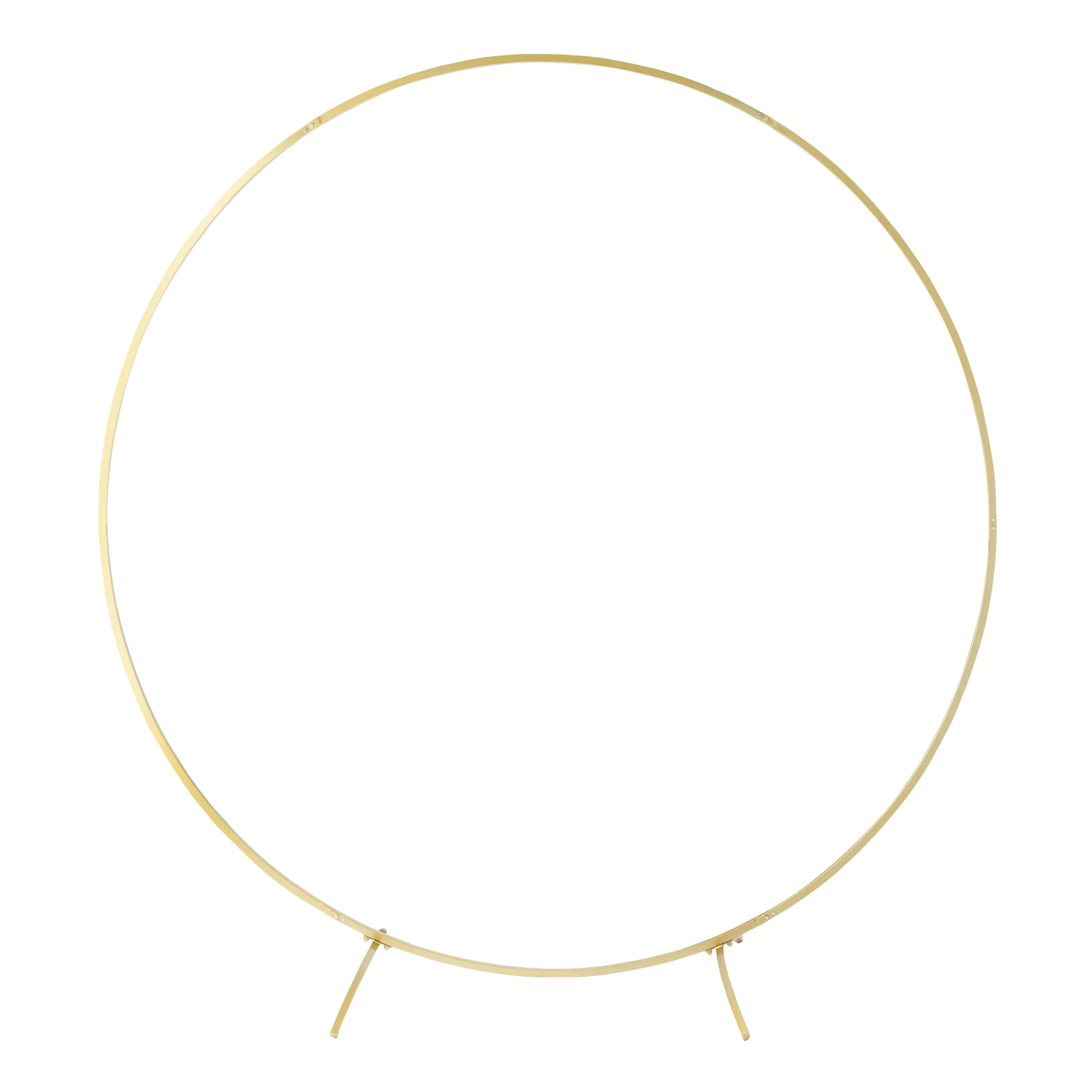 Round Wedding Arch Backdrop Frame Stand 7.5 ft - Gold - Image 4