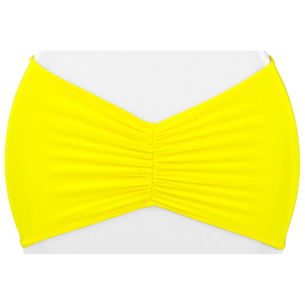 Ruffled Spandex Chair Band - Bright Yellow
