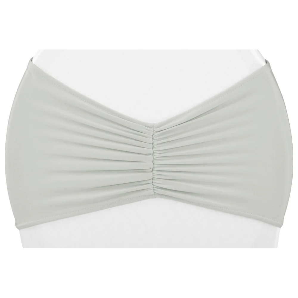 Ruffled Spandex Chair Band - Silver