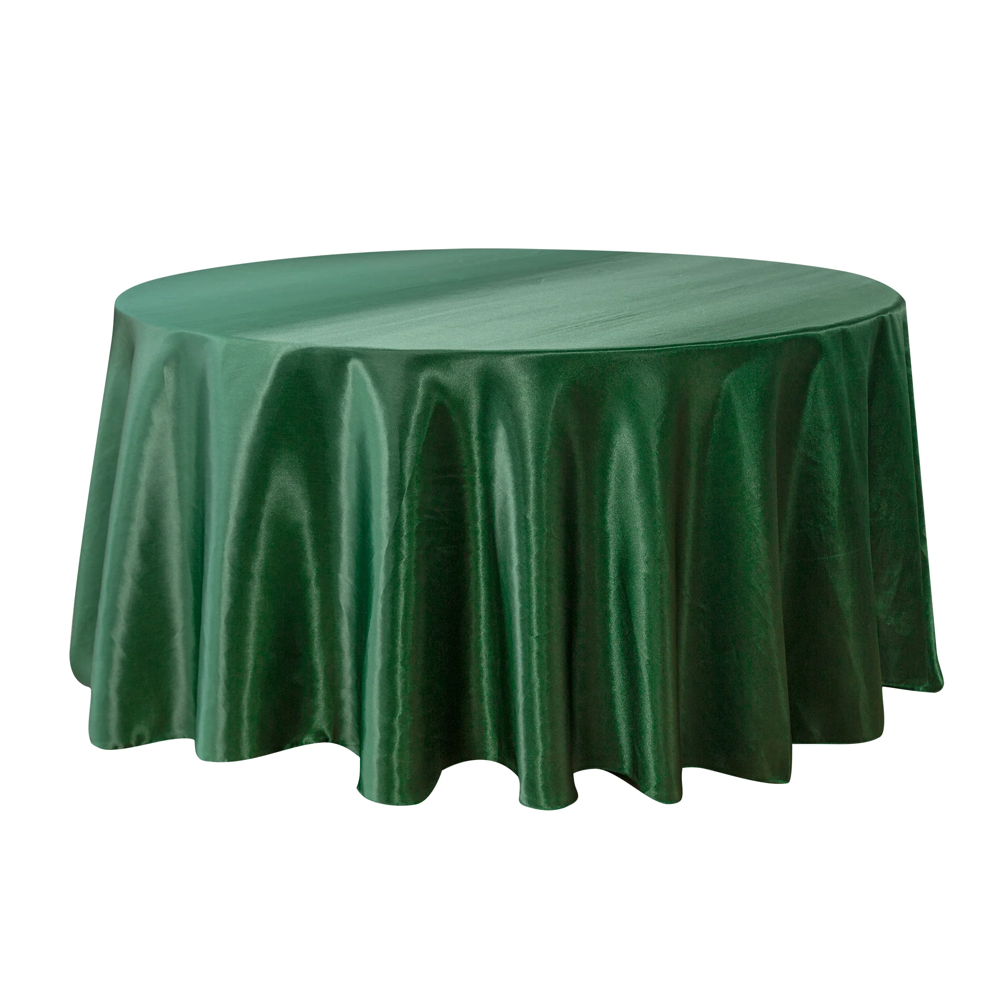 Satin 108" Round Tablecloth - Forest Green