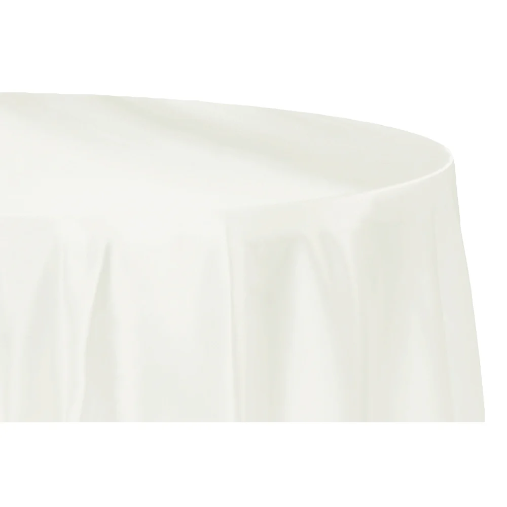 Satin 108" Round Tablecloth - Ivory - Image 4