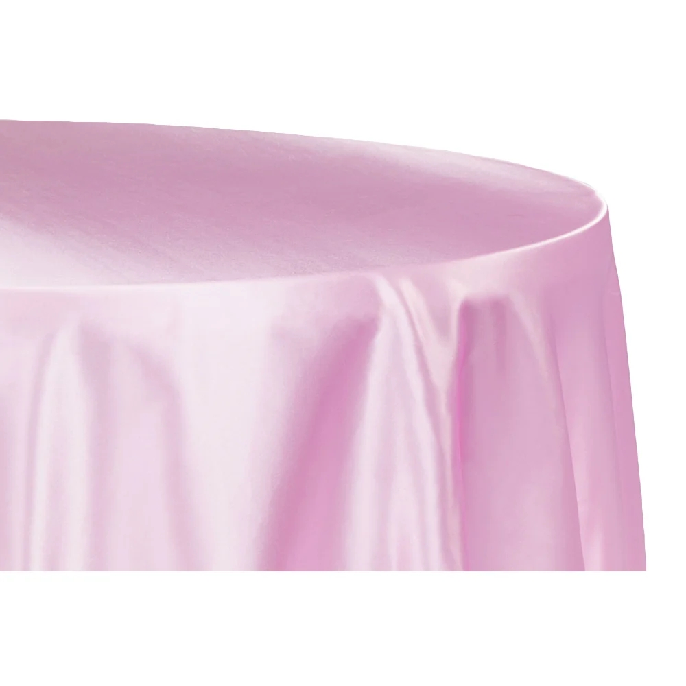 Satin 108" Round Tablecloth - Medium Pink - Image 2