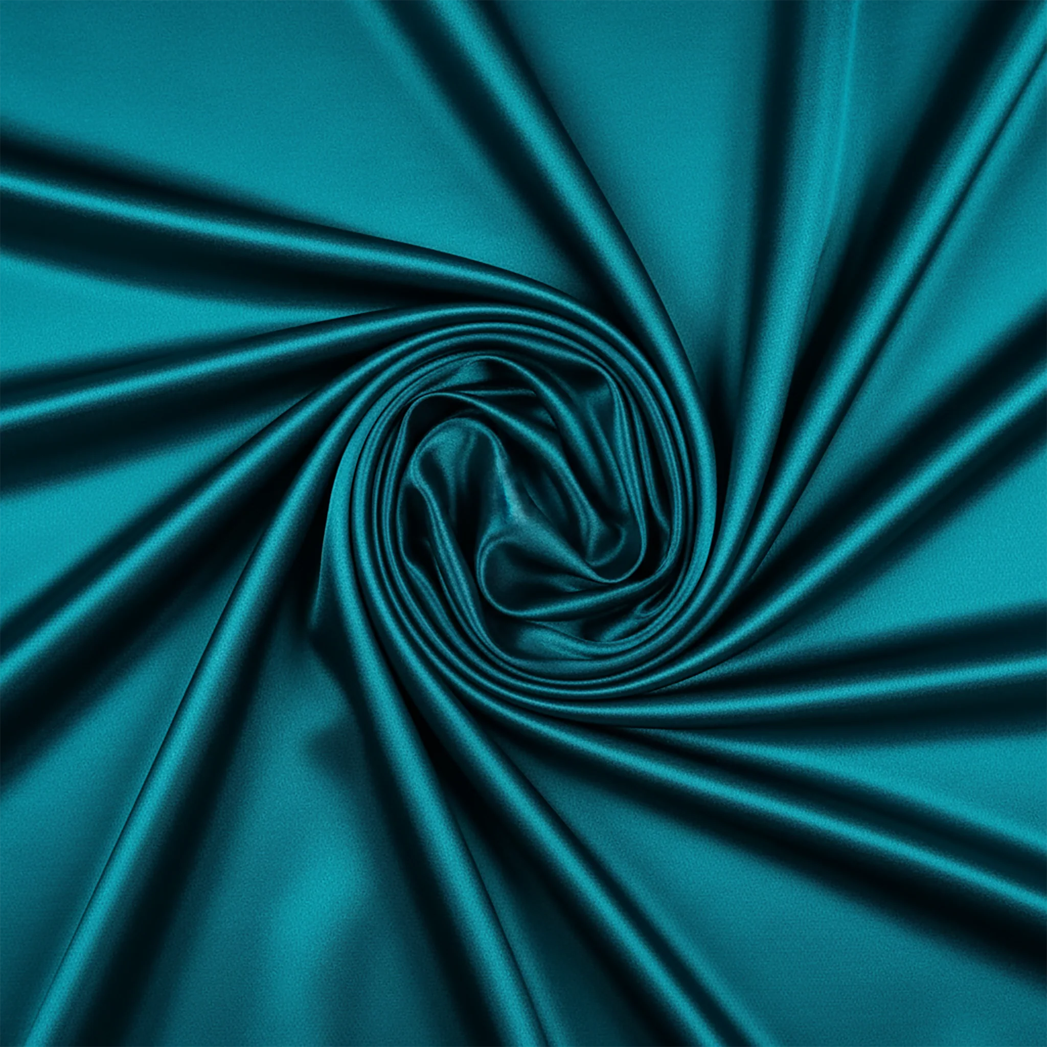 Satin 108" Round Tablecloth - Peacock - Image 2