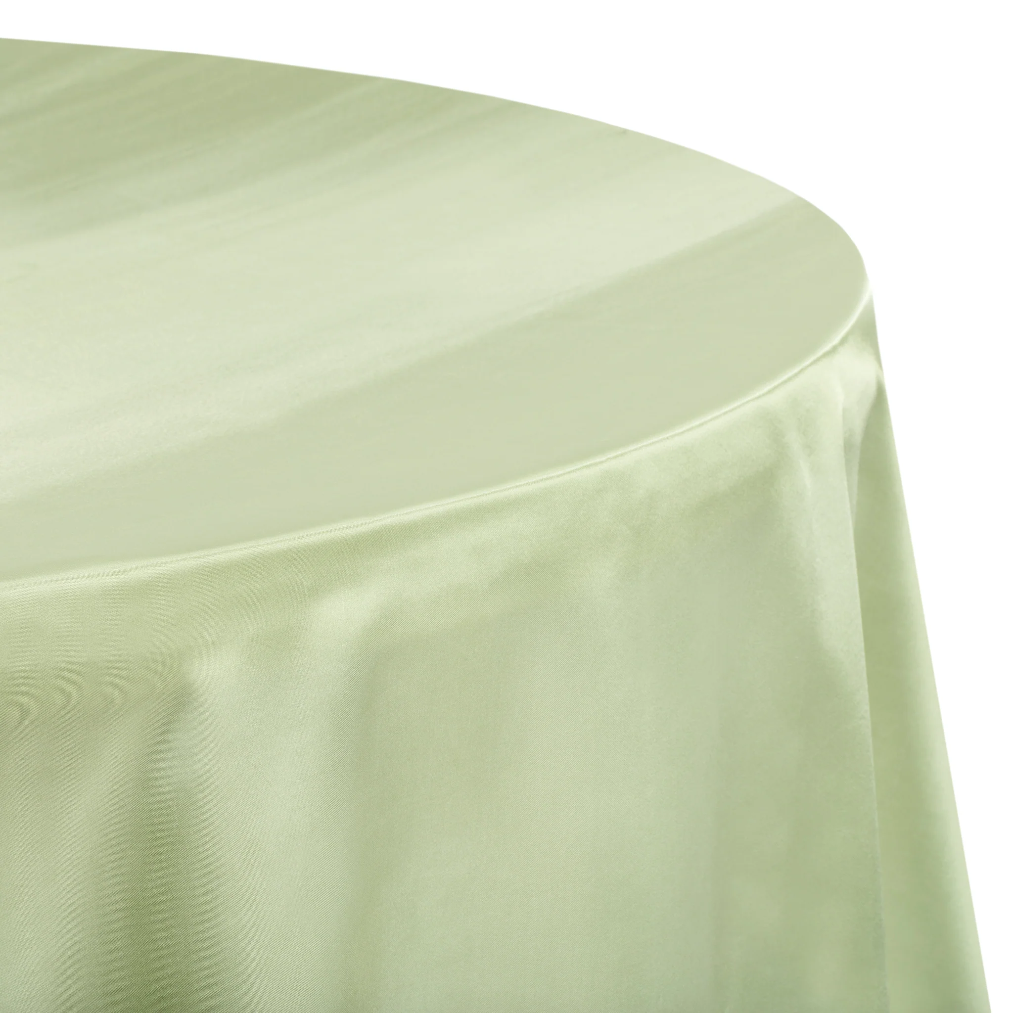 Satin 108" Round Tablecloth - Sage Green - Image 2