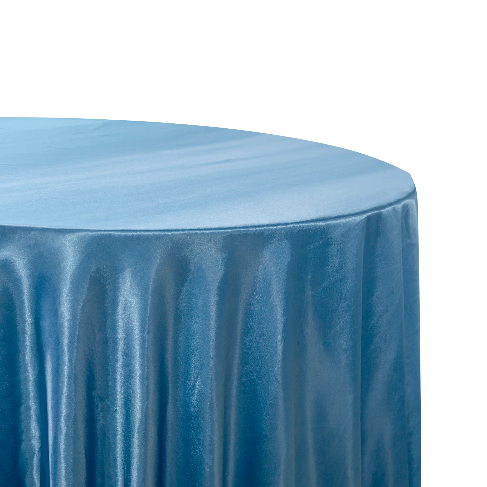 Satin 108" Round Tablecloth - Steele Blue - Image 3