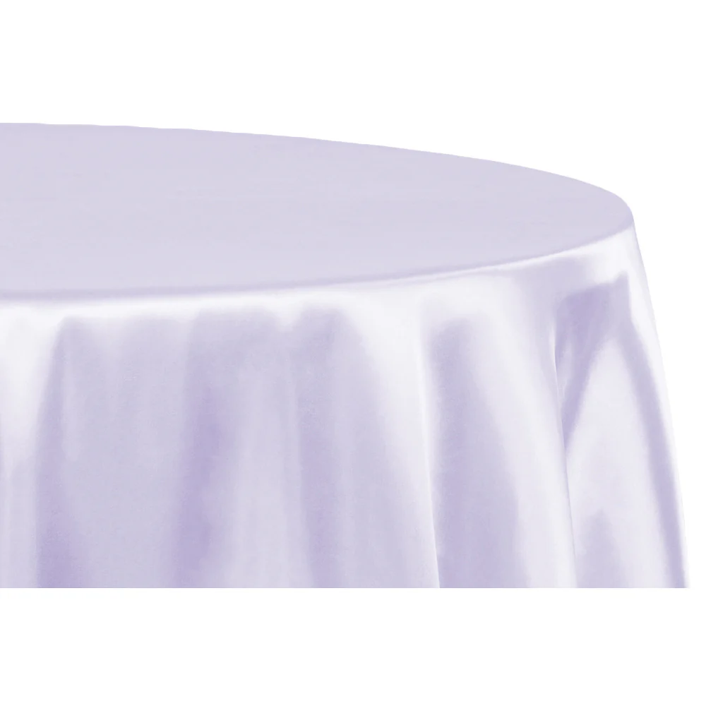 Satin 120" Round Tablecloth - Lavender - Image 2