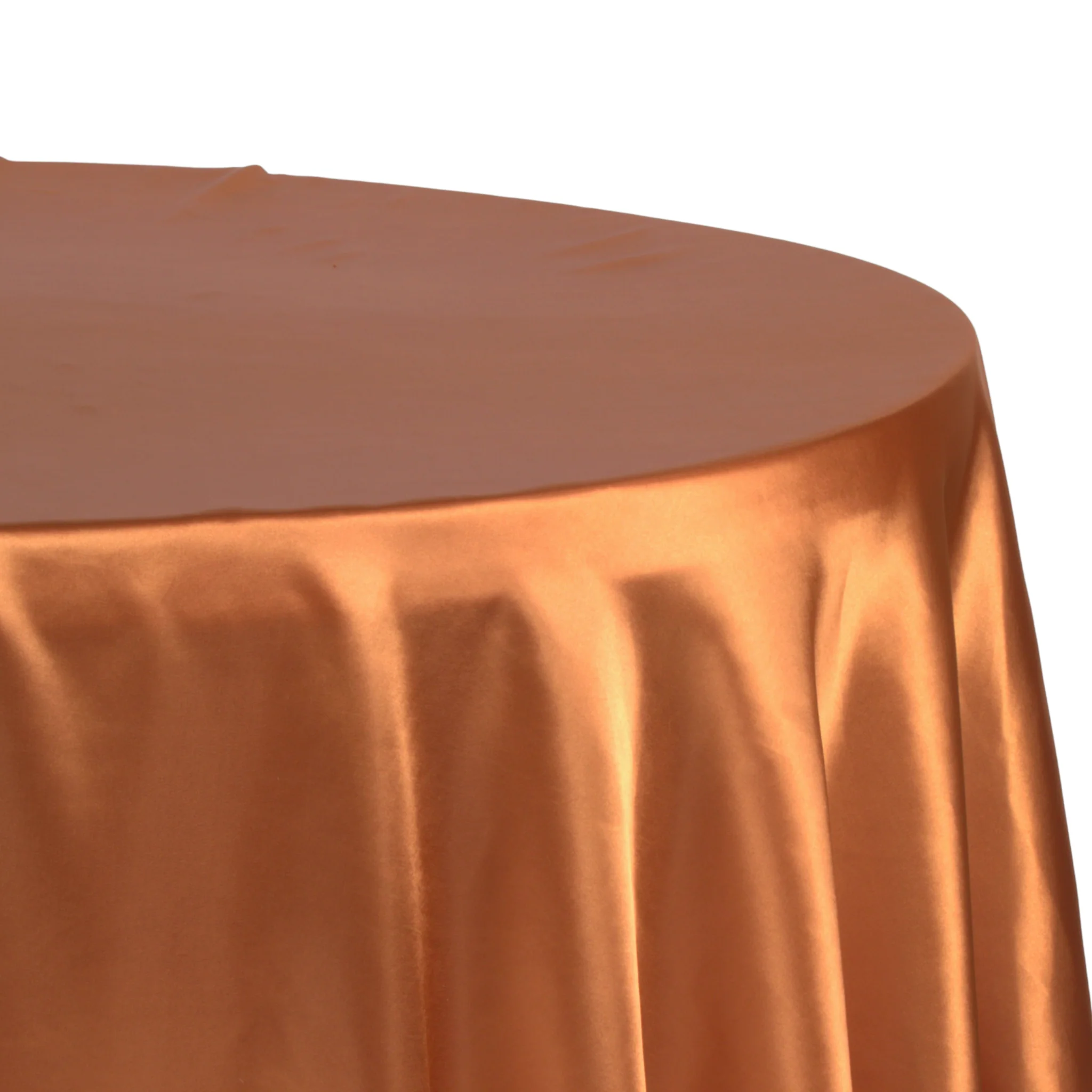 Satin 120" Round Tablecloth - Terracotta - Image 4