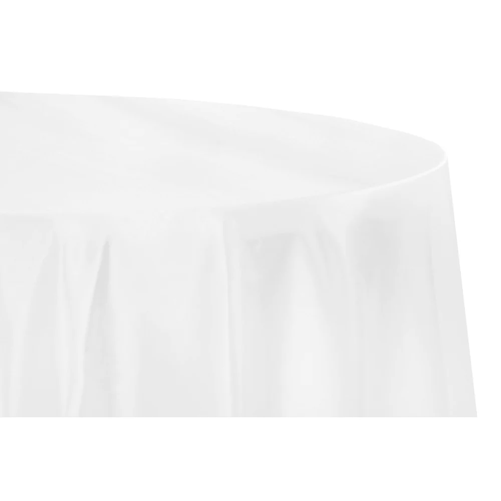 Satin 120" Round Tablecloth - White - Image 3