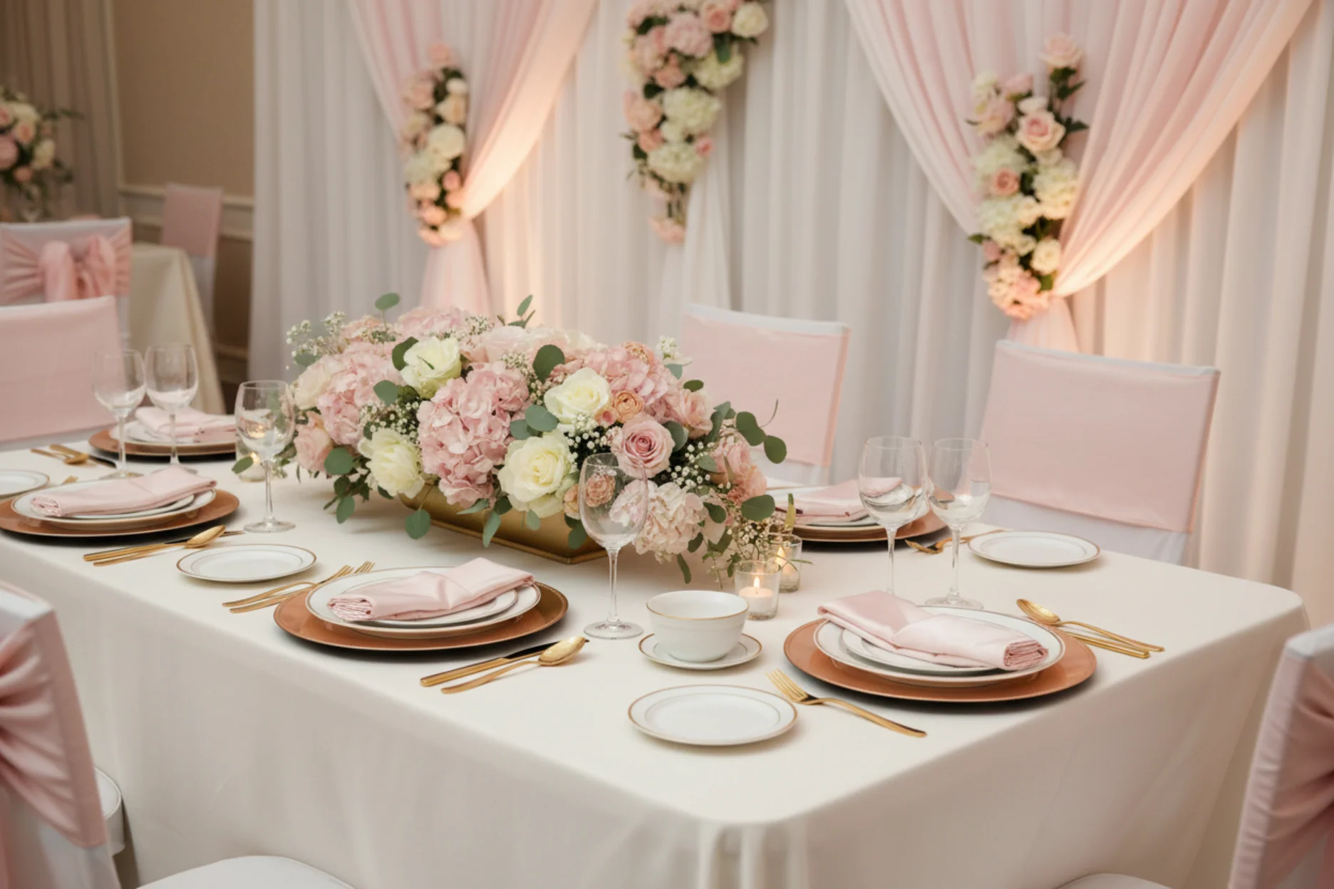 Satin Napkin 20"x20" - Blush/Rose Gold - Image 3