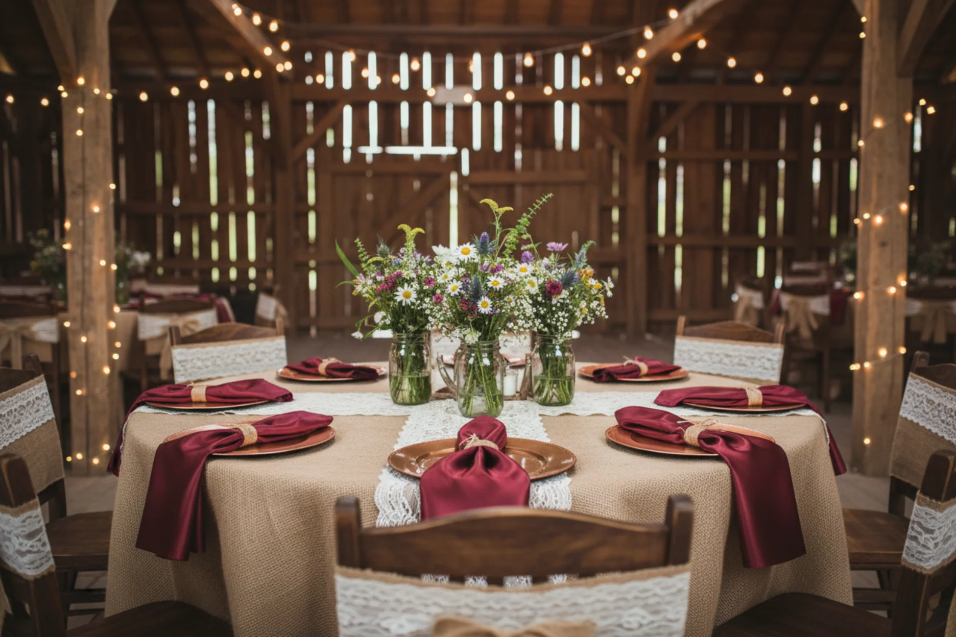 Satin Napkin 20"x20" - Burgundy - Image 4