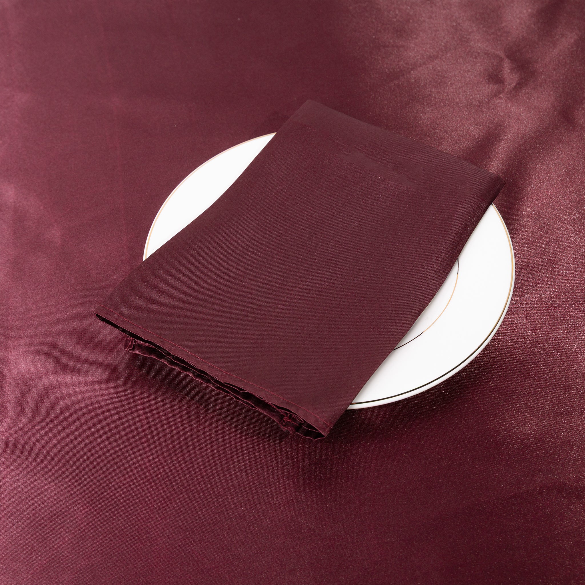 Satin Napkin 20"x20" - Cabernet - Image 2