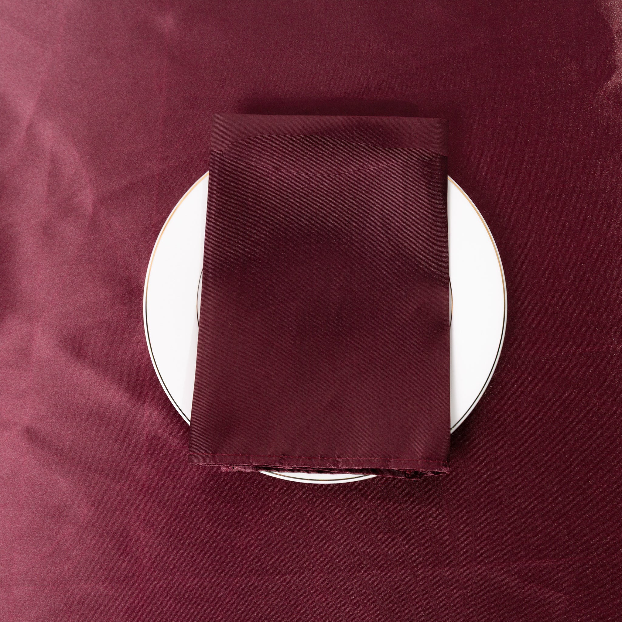 Satin Napkin 20"x20" - Cabernet - Image 3