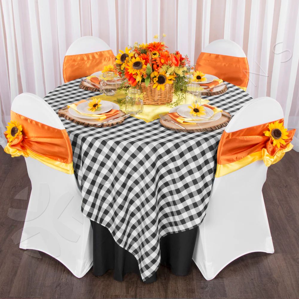 Satin Napkin 20"x20" - Canary Yellow (Bright Yellow) - Image 2