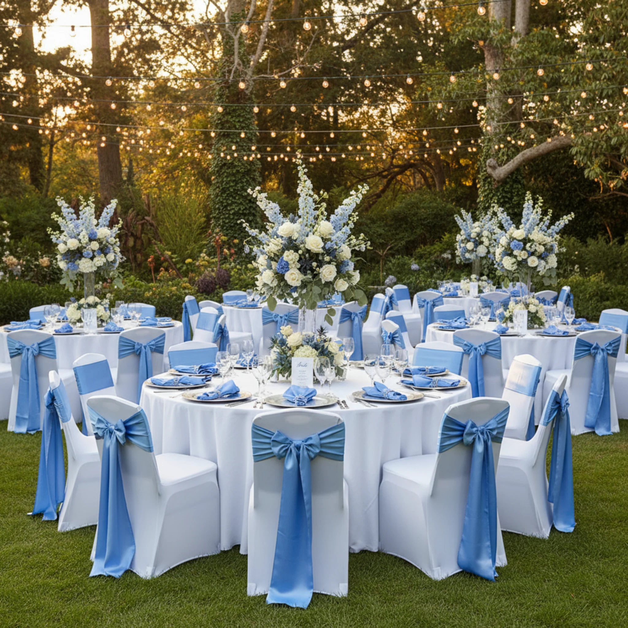 Satin Napkin 20"x20" - Cornflower/Serenity - Image 4