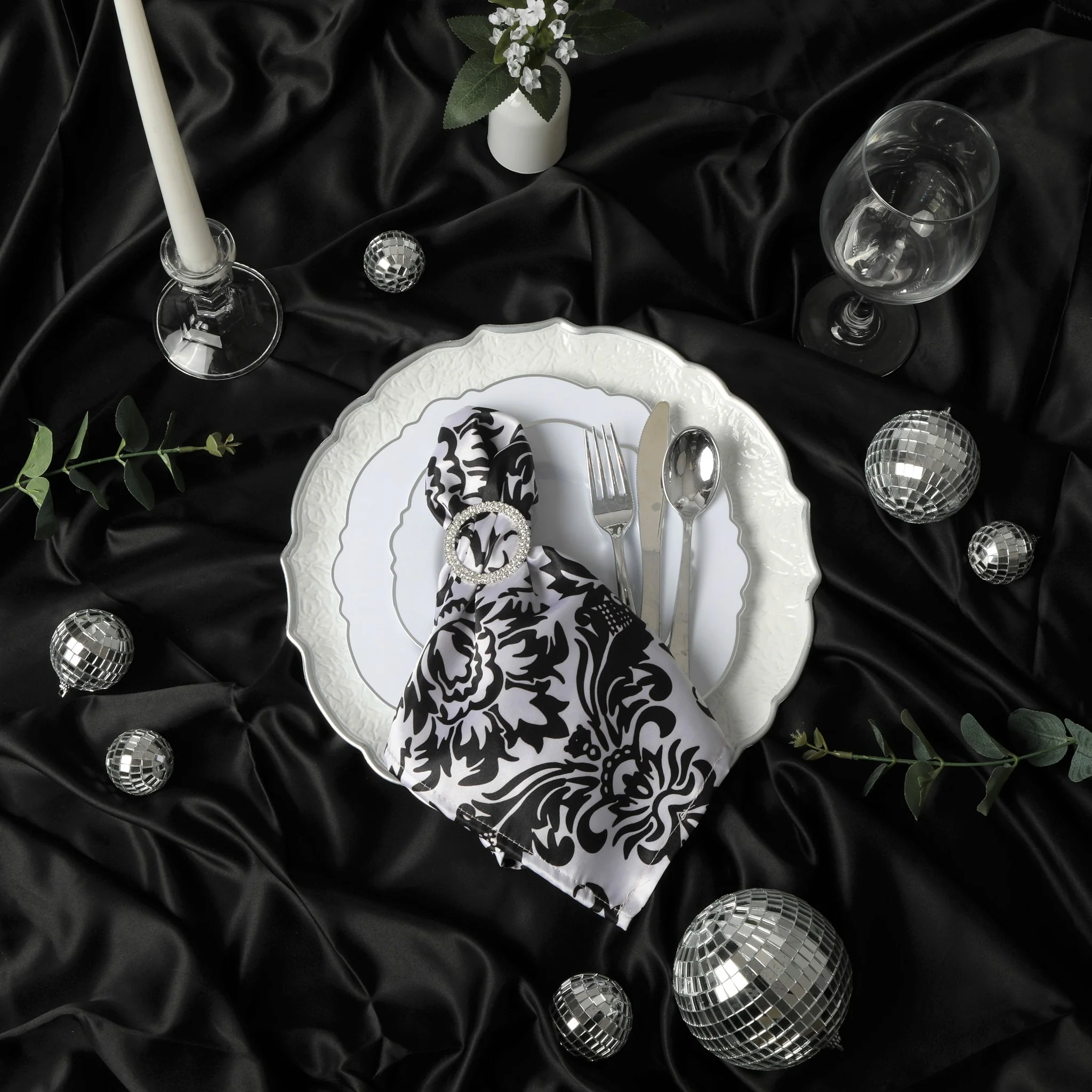 Satin Napkin 20"x20" - Damask - Image 3