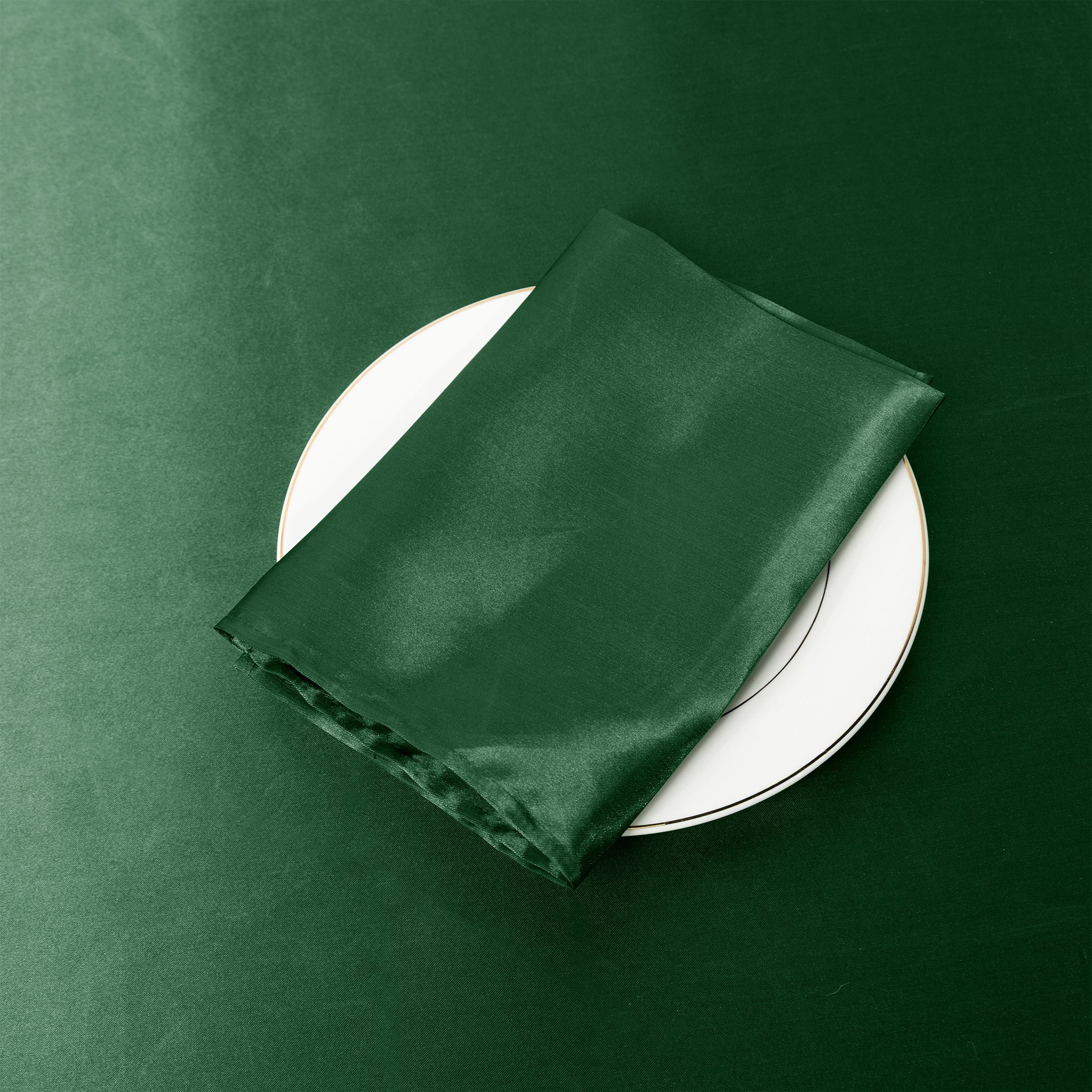 Satin Napkin 20"x20" - Forest Green - Image 2