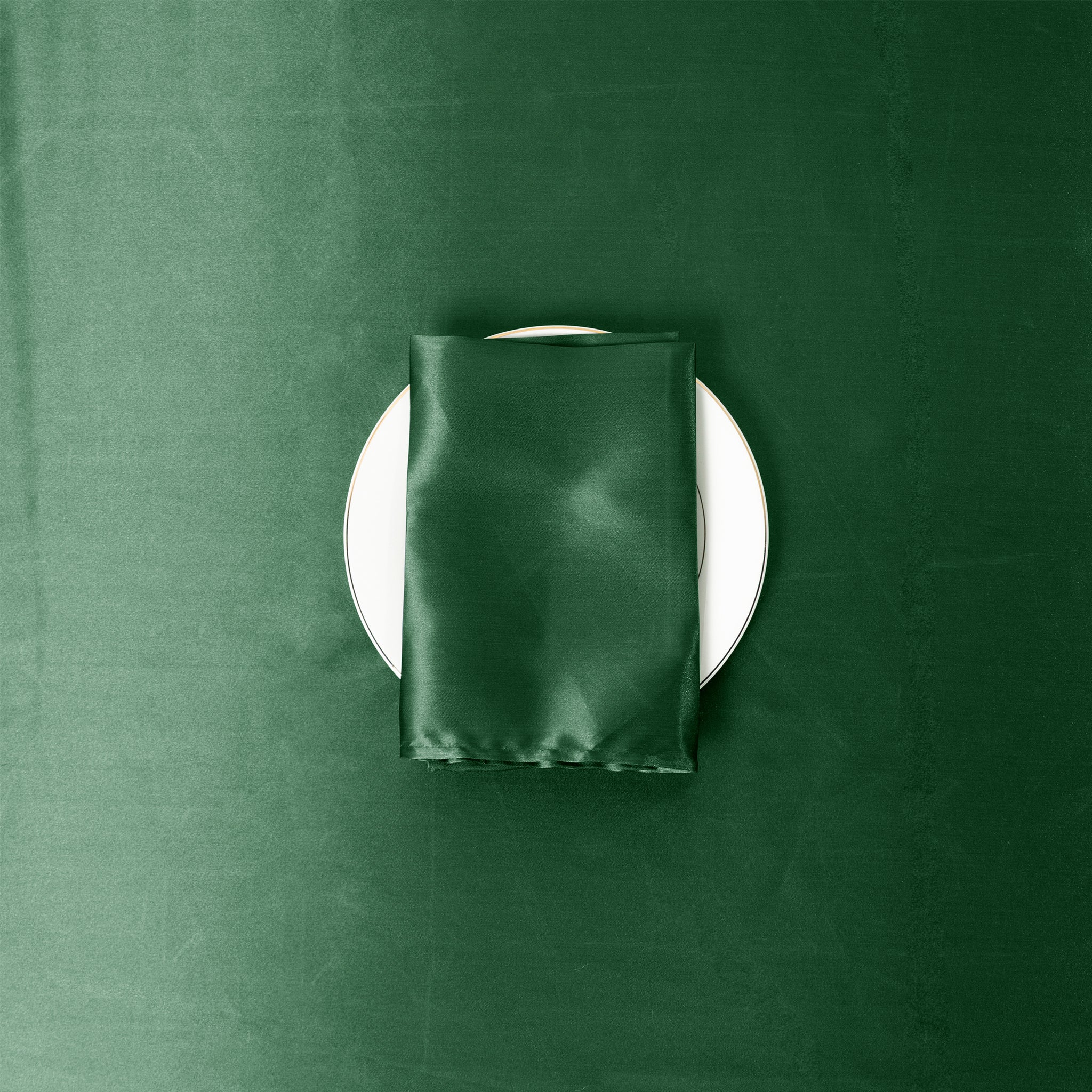 Satin Napkin 20"x20" - Forest Green - Image 3