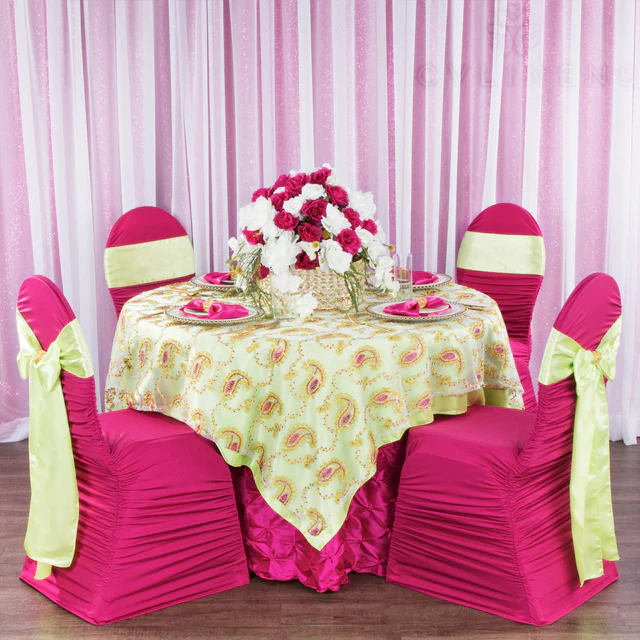 Satin Napkin 20"x20" - Fuchsia - Image 2