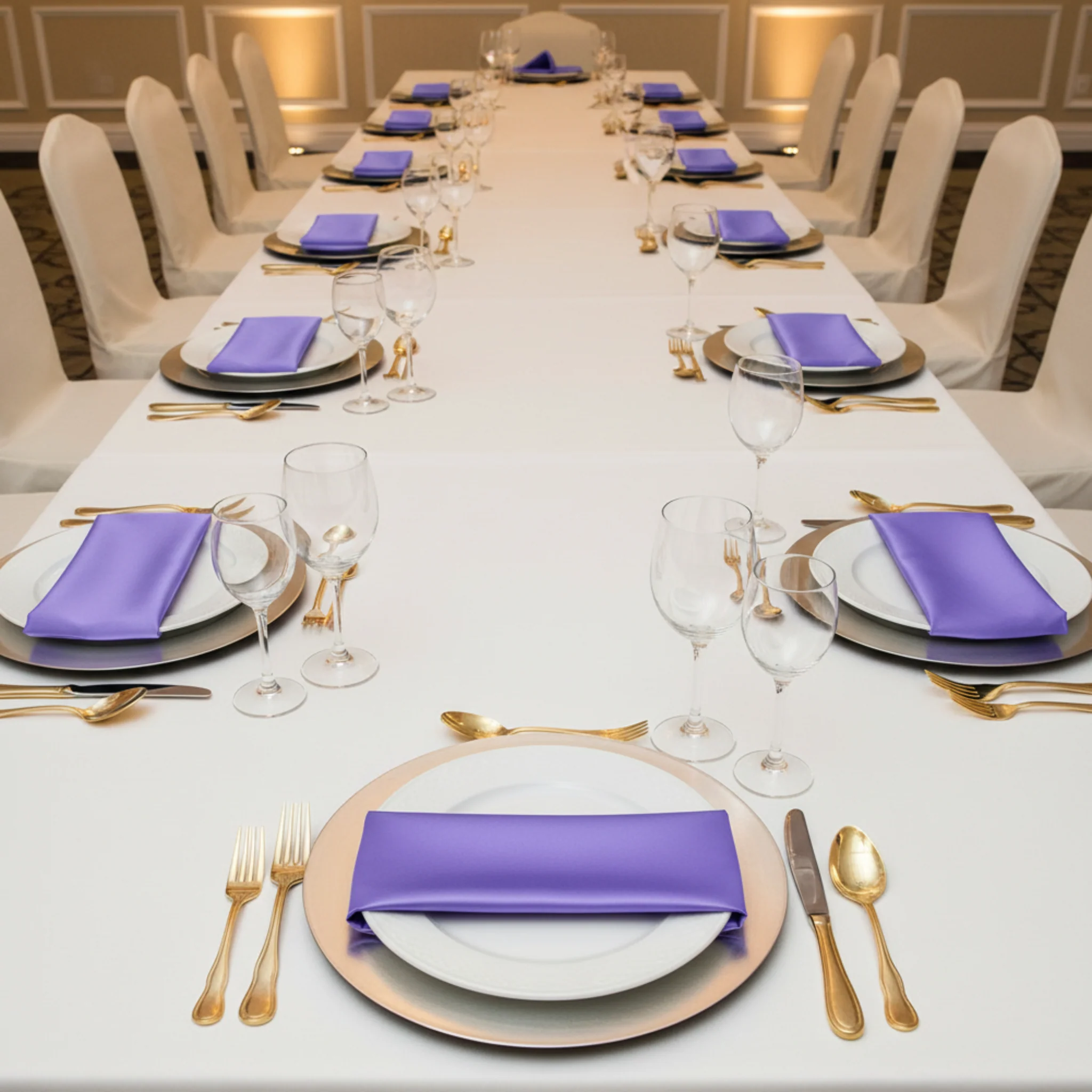 Satin Napkin 20"x20" - Purple - Image 2