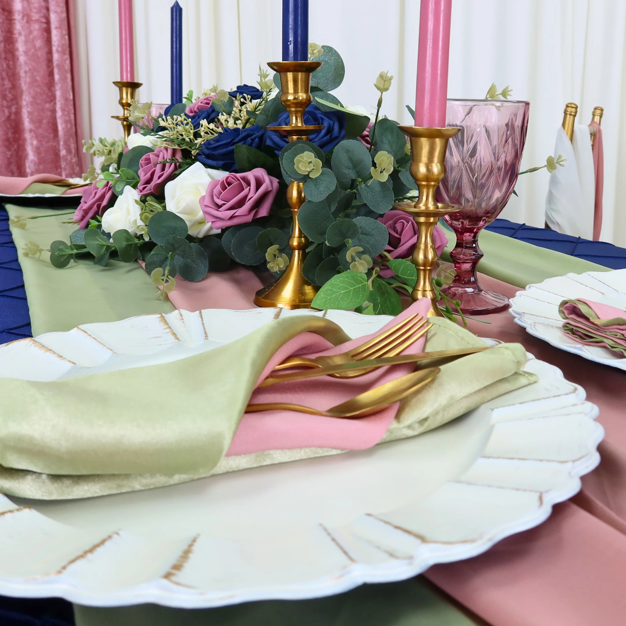 Satin Napkin 20"x20" - Sage Green - Image 3
