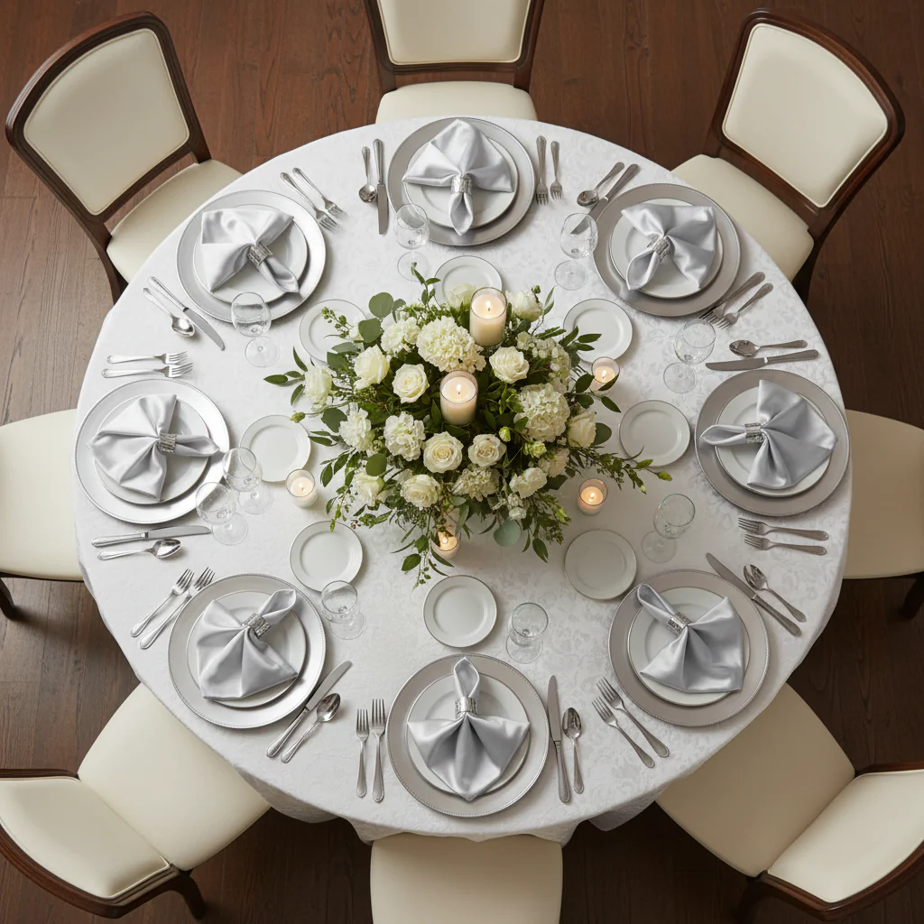 Satin Napkin 20"x20" - Silver - Image 2