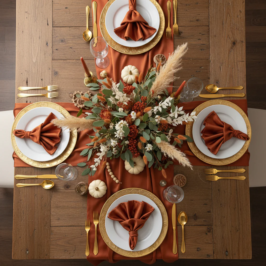 Satin Napkin 20"x20" - Terracotta - Image 2