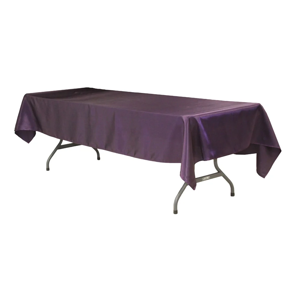 Satin Rectangular 60"x120" Tablecloth - Eggplant/Plum - Image 2