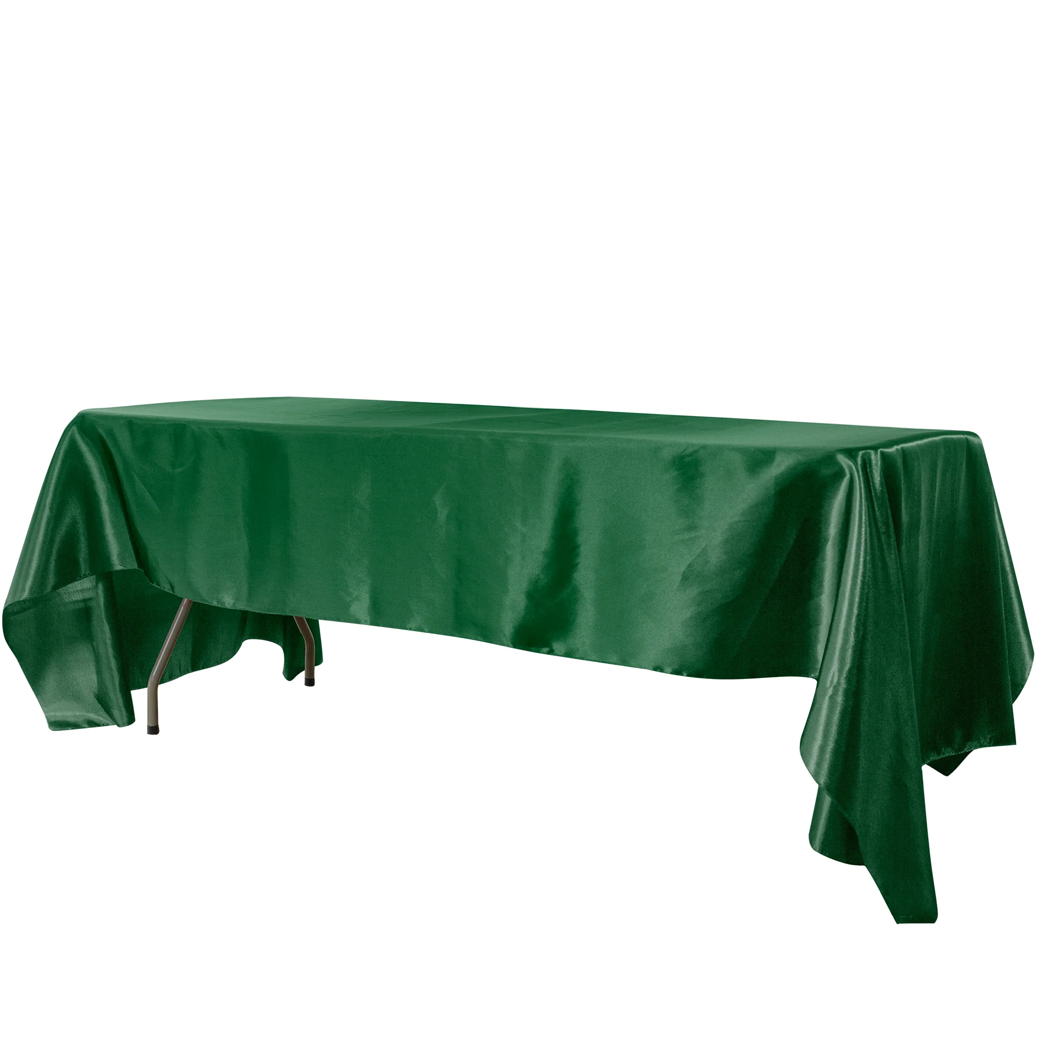 Satin Rectangular 60"x120" Tablecloth - Forest Green
