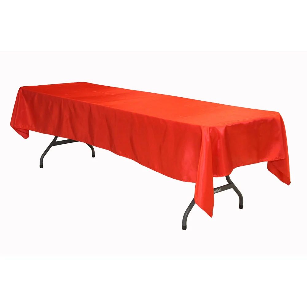 Satin Rectangular 60"x120" Tablecloth - Red - Image 2