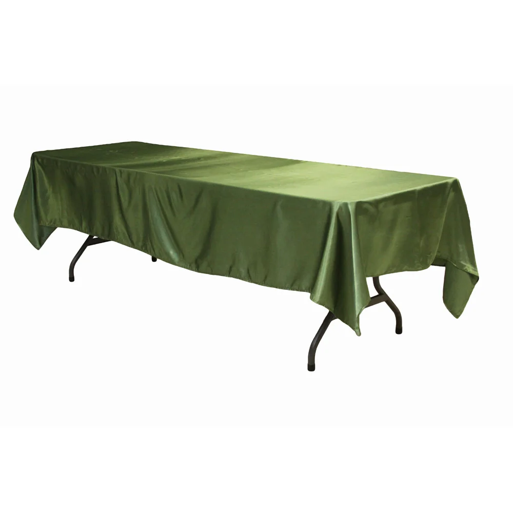 Satin Rectangular 60"x120" Tablecloth - Willow Green - Image 2