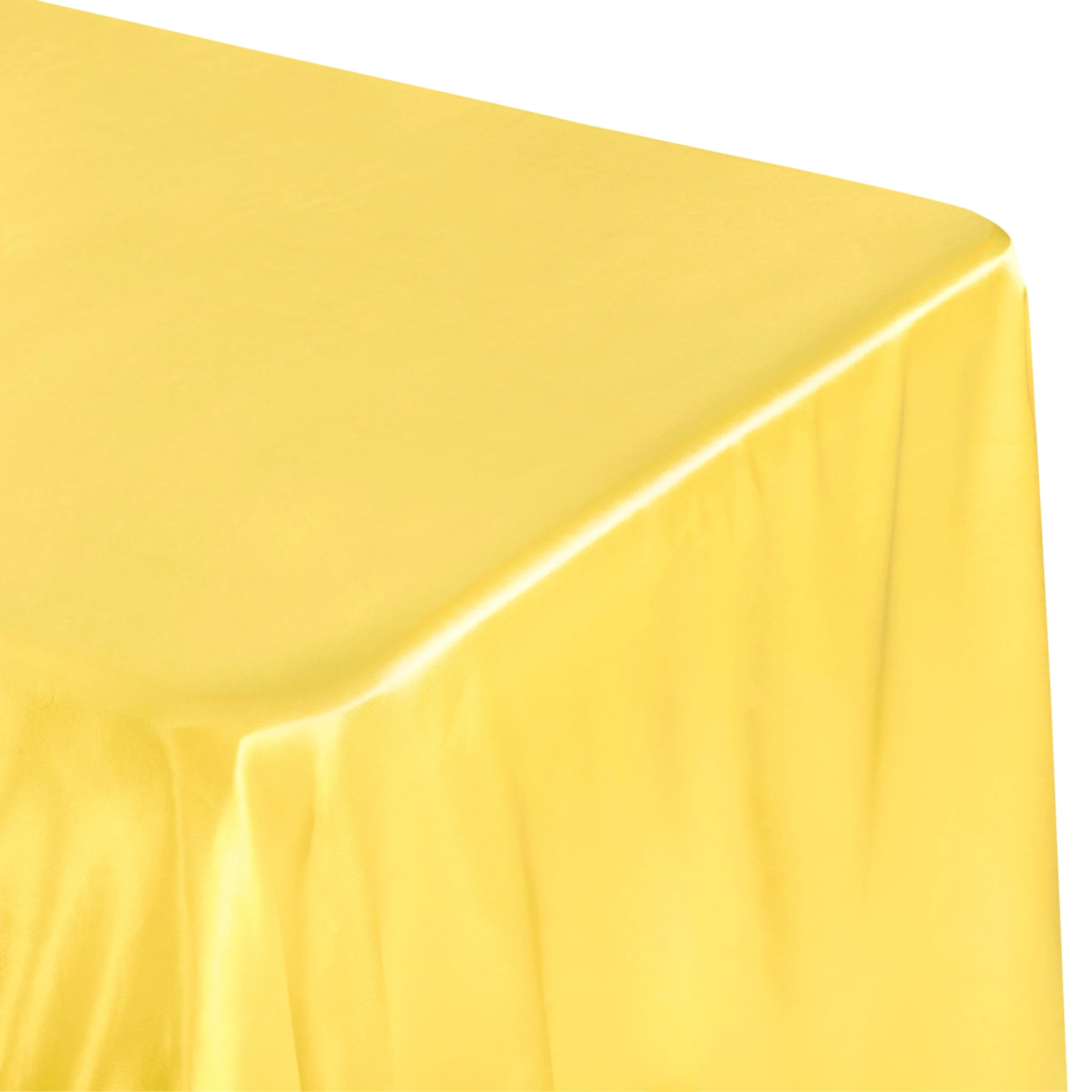 Satin Rectangular 90"x132" Tablecloth - Canary Yellow (Bright Yellow) - Image 6