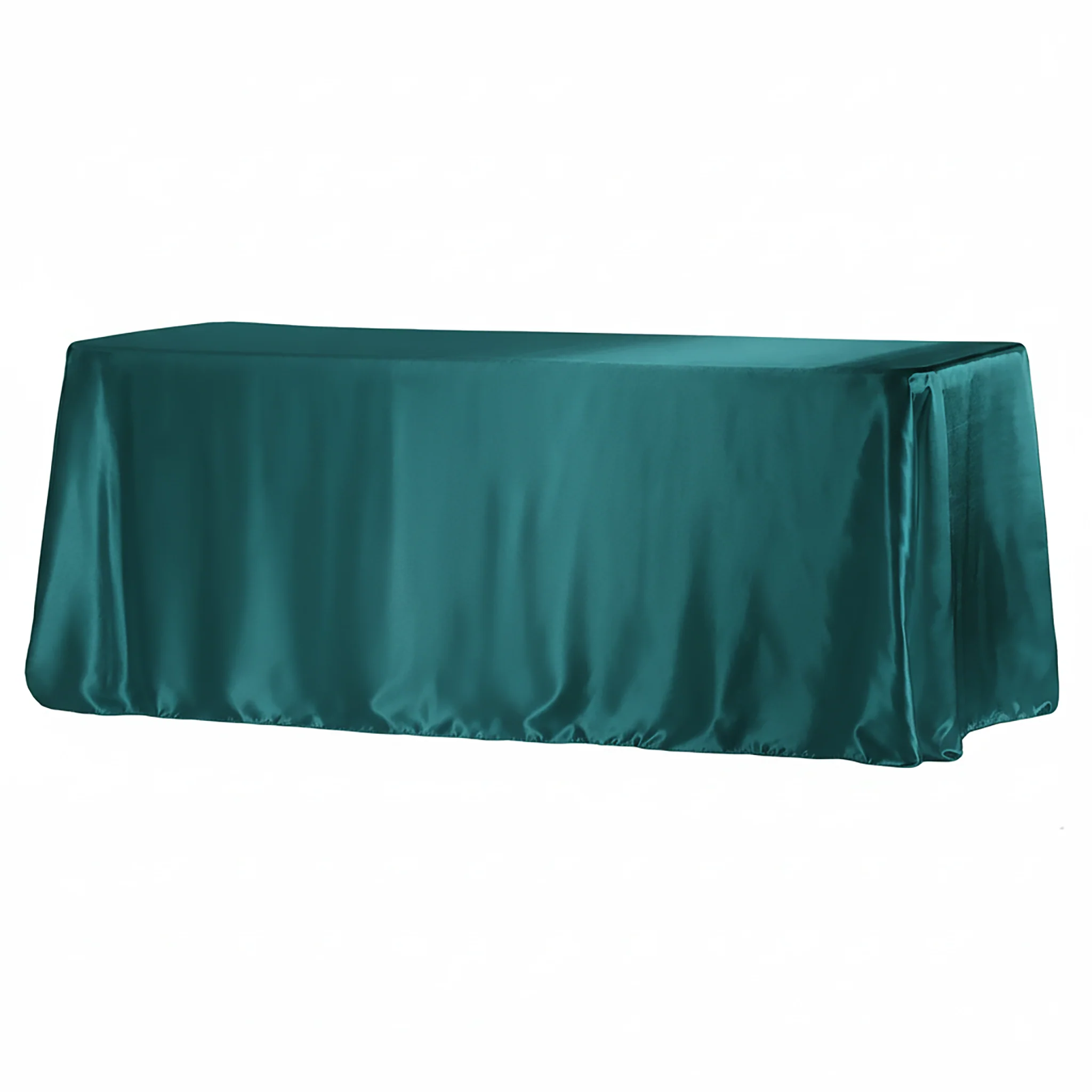 Satin Rectangular 90"x132" Tablecloth - Peacock