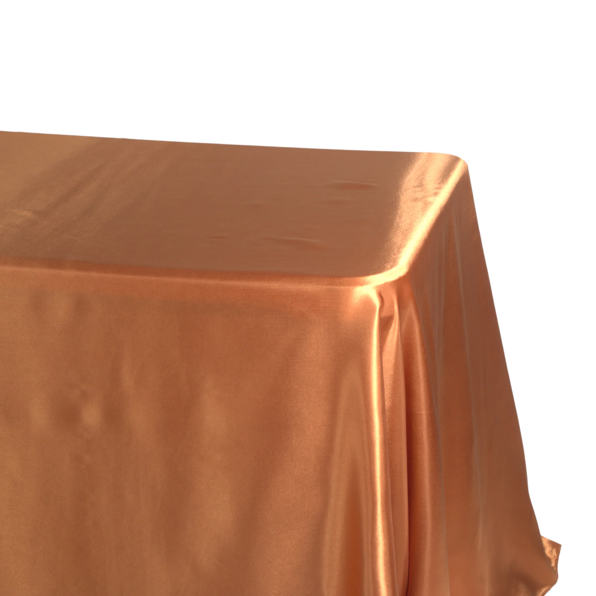 Satin Rectangular 90"x132" Tablecloth - Terracotta - Image 2