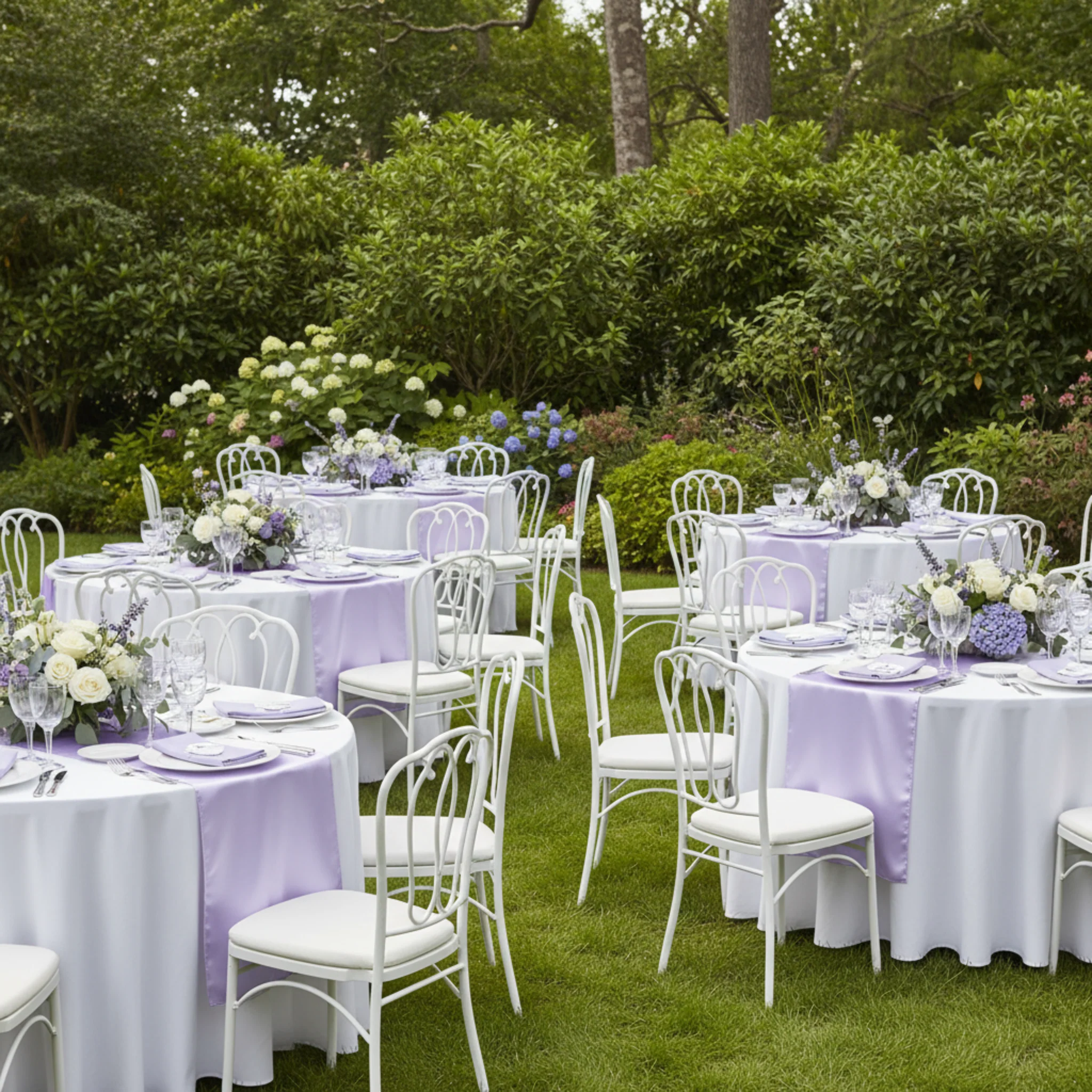 Satin Table Runner - Lavender - Image 2