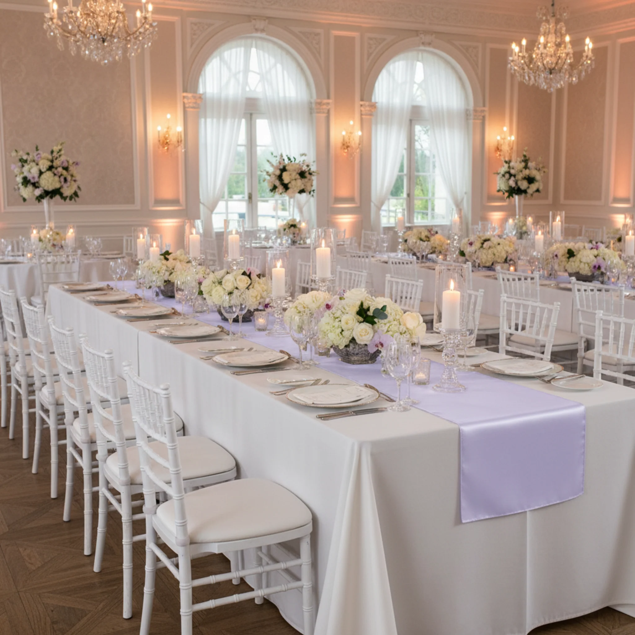 Satin Table Runner - Lavender - Image 3