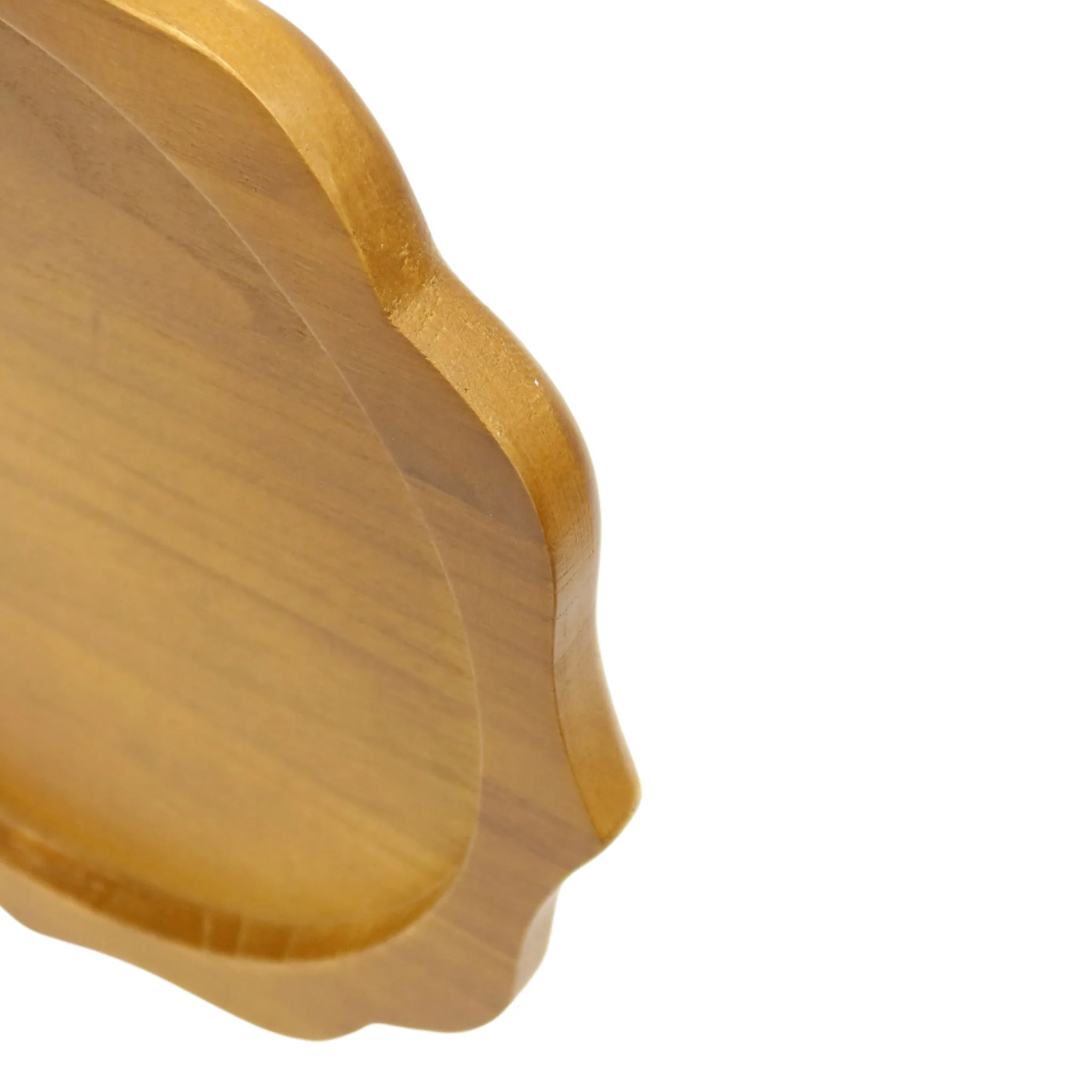 Scalloped Rustic Wood Charger Plate (4pc/pk) - Image 5