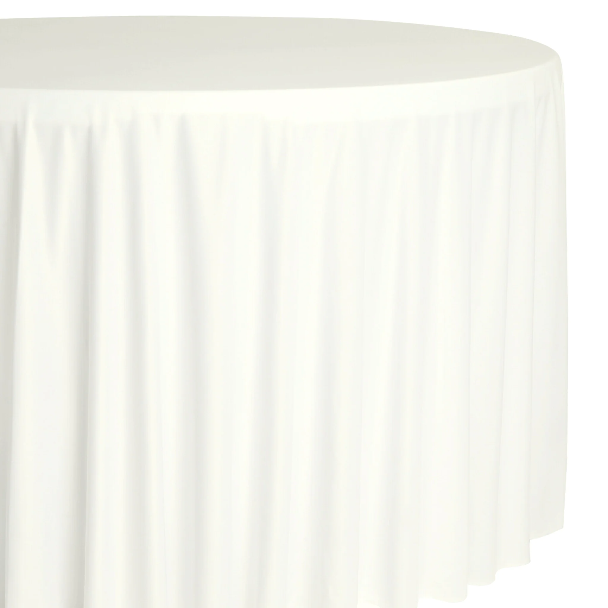 Scuba 108" Round Tablecloth - Ivory - Image 2