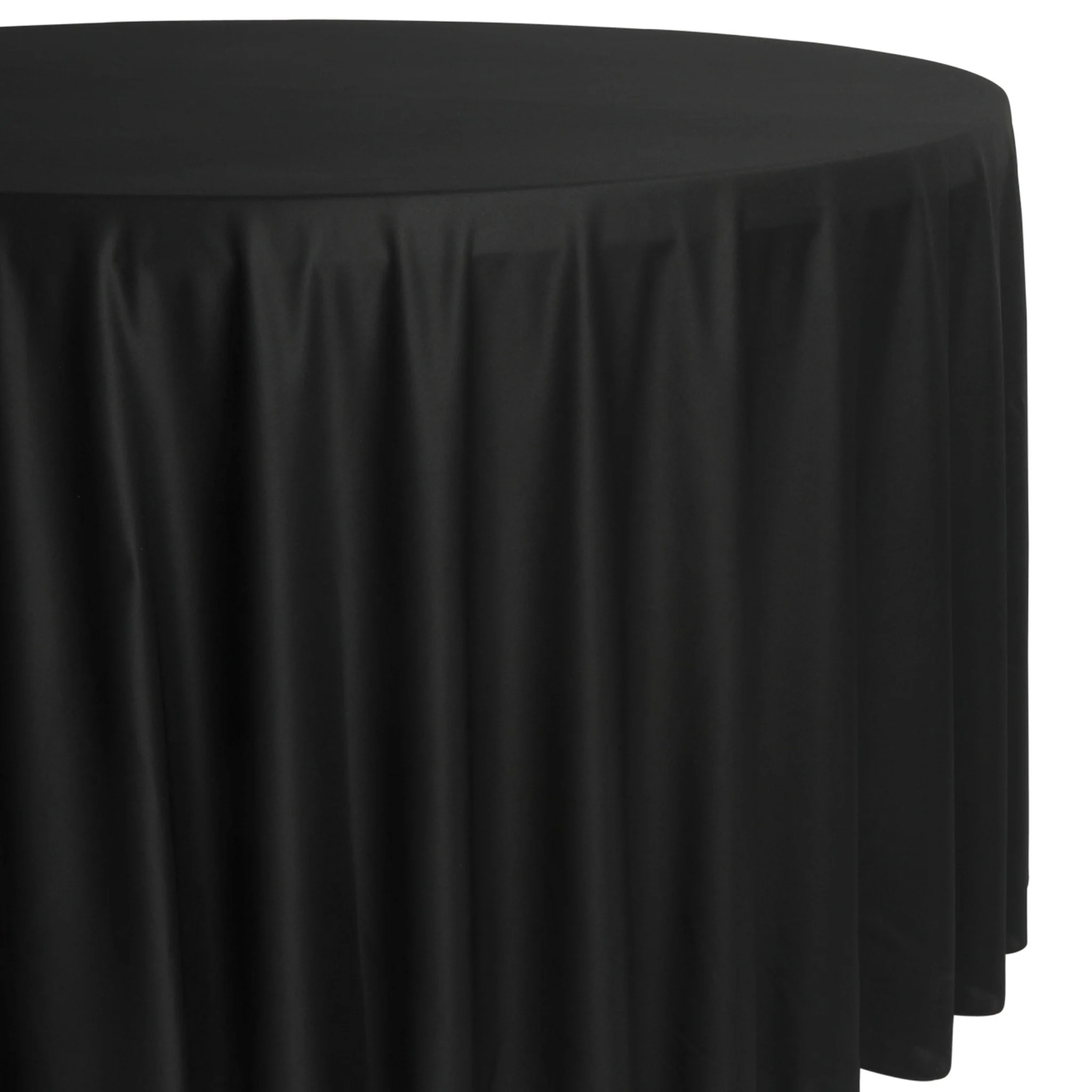 Scuba 120" Round Tablecloth - Black - Image 5