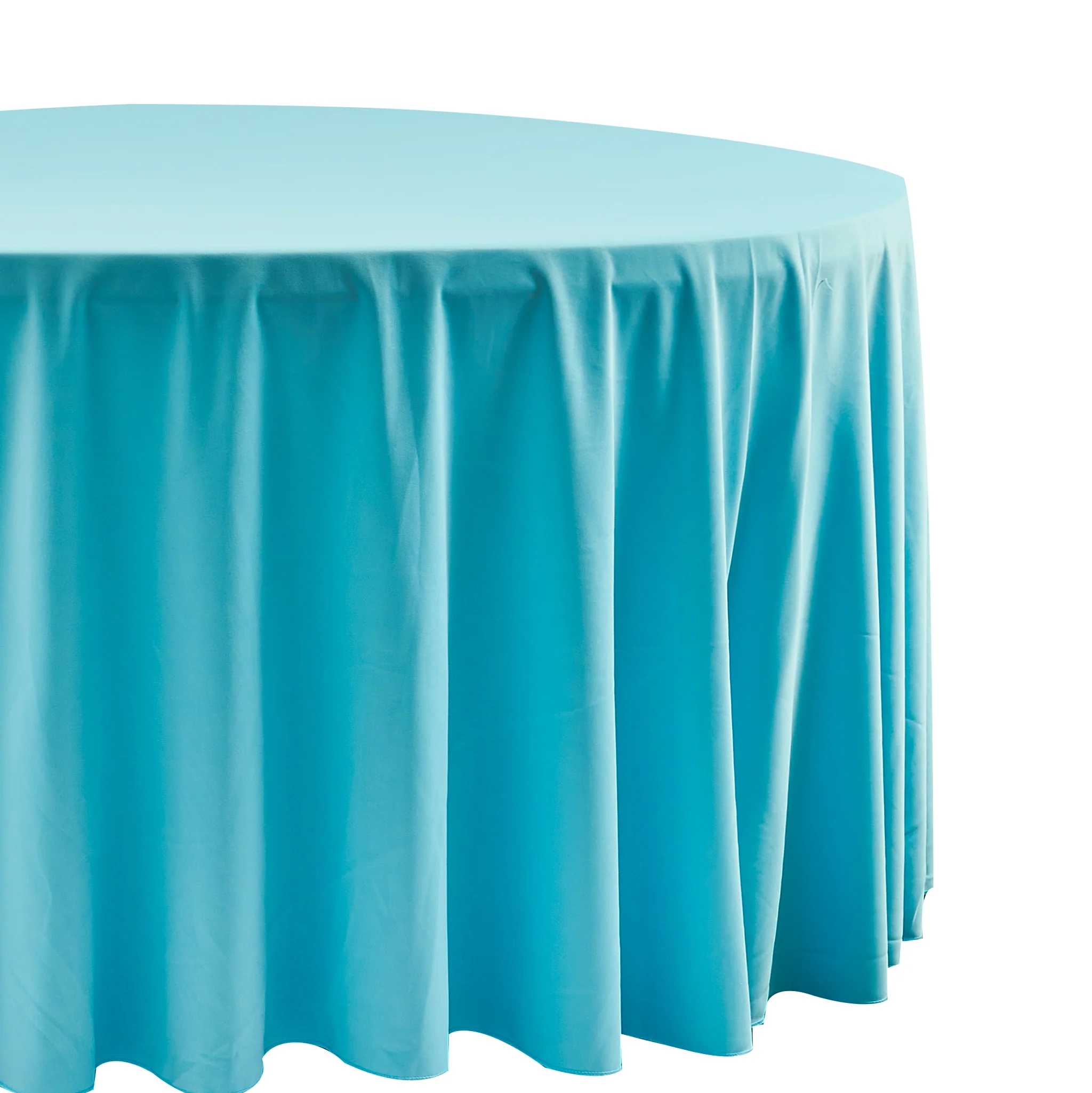 Scuba 120" Round Tablecloth - Turquoise - Image 2