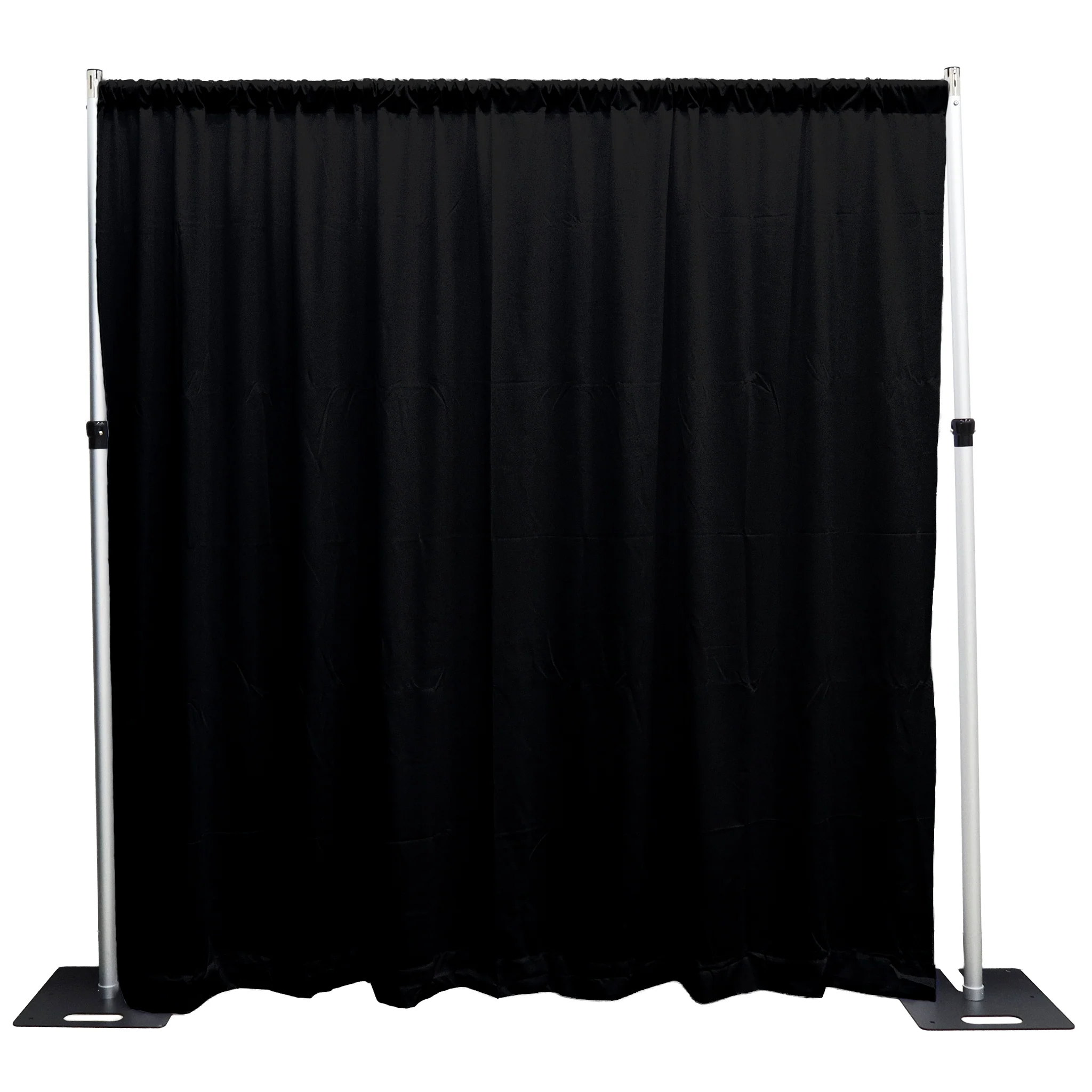 Scuba 8ft H x 118" W Drape/Backdrop Curtain Panel Flame Retardant (FR) - Black