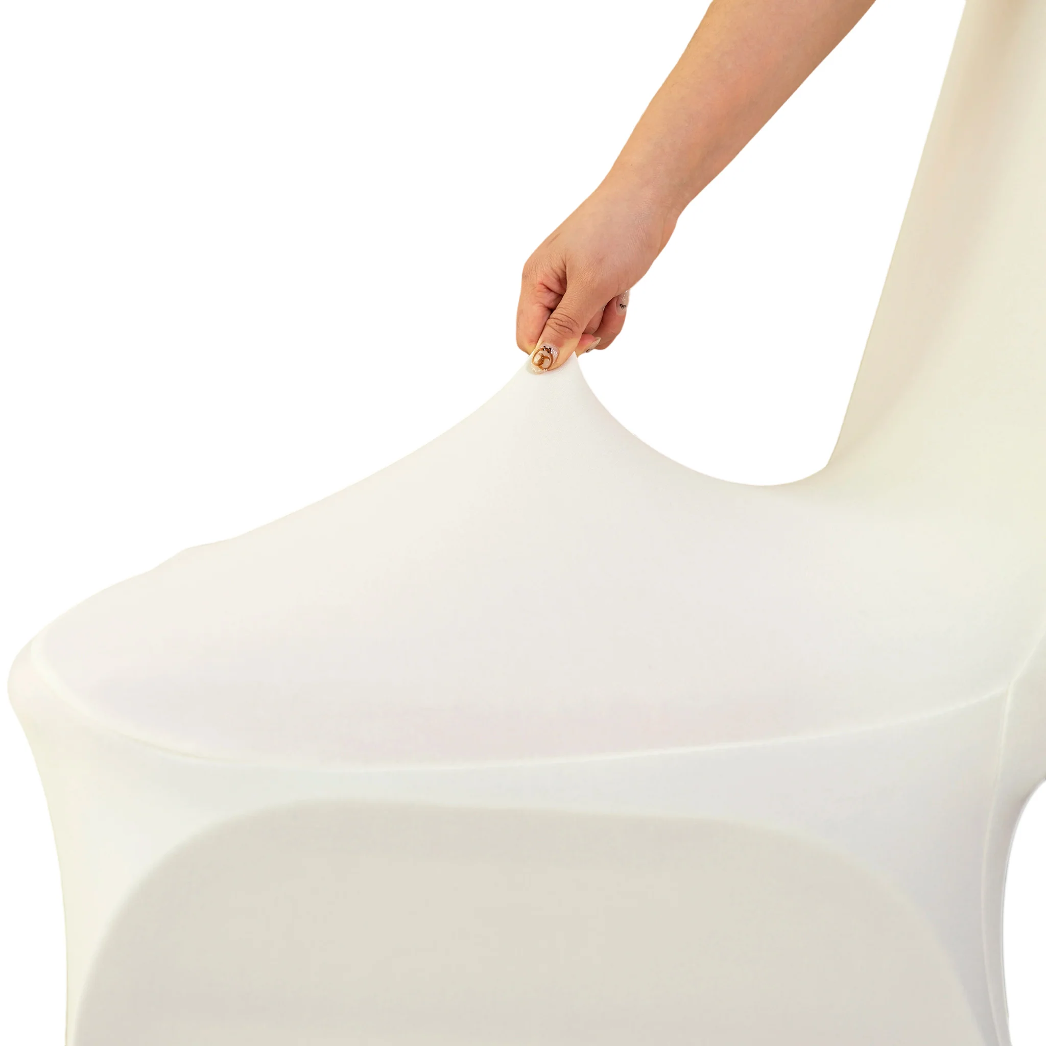 Scuba Banquet Chair Cover - Ivory - Image 4
