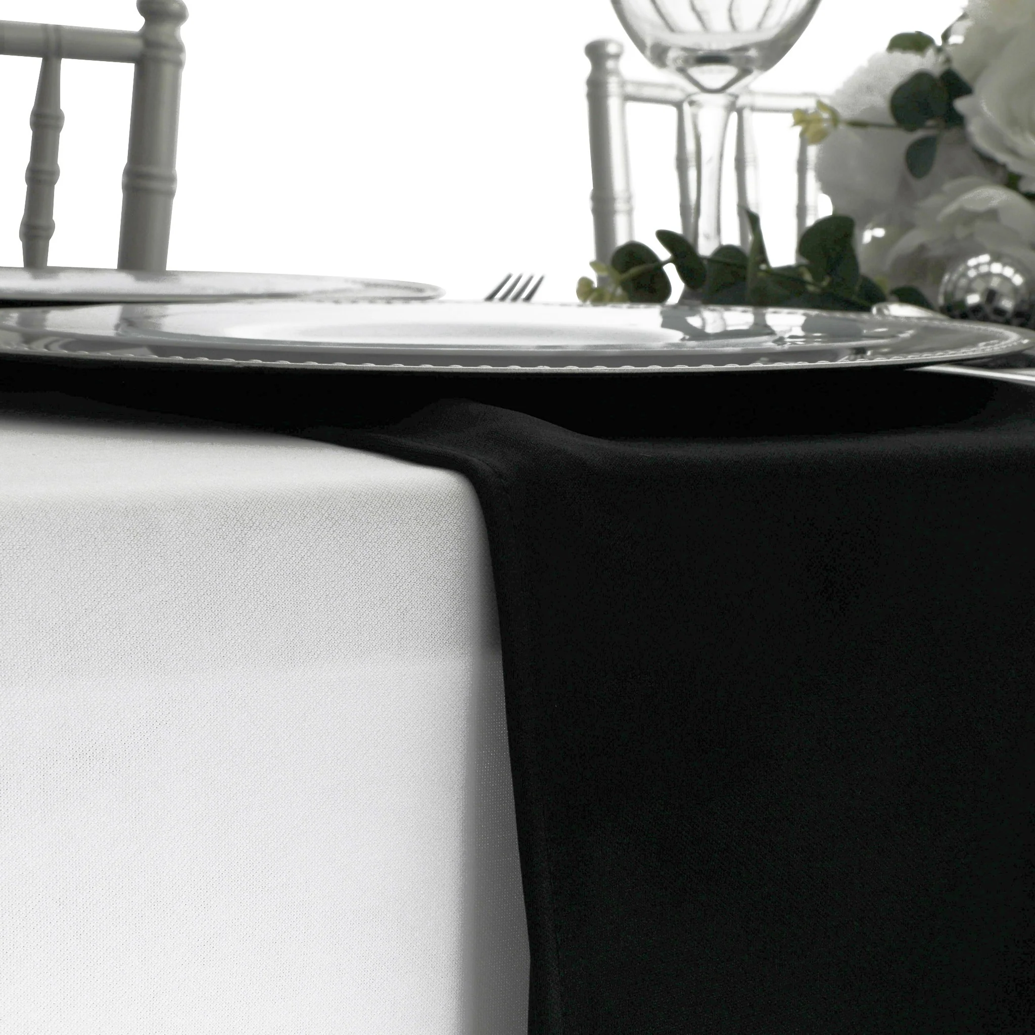 Scuba Napkin 20"x20" (5 pcs/pk) - Black - Image 3