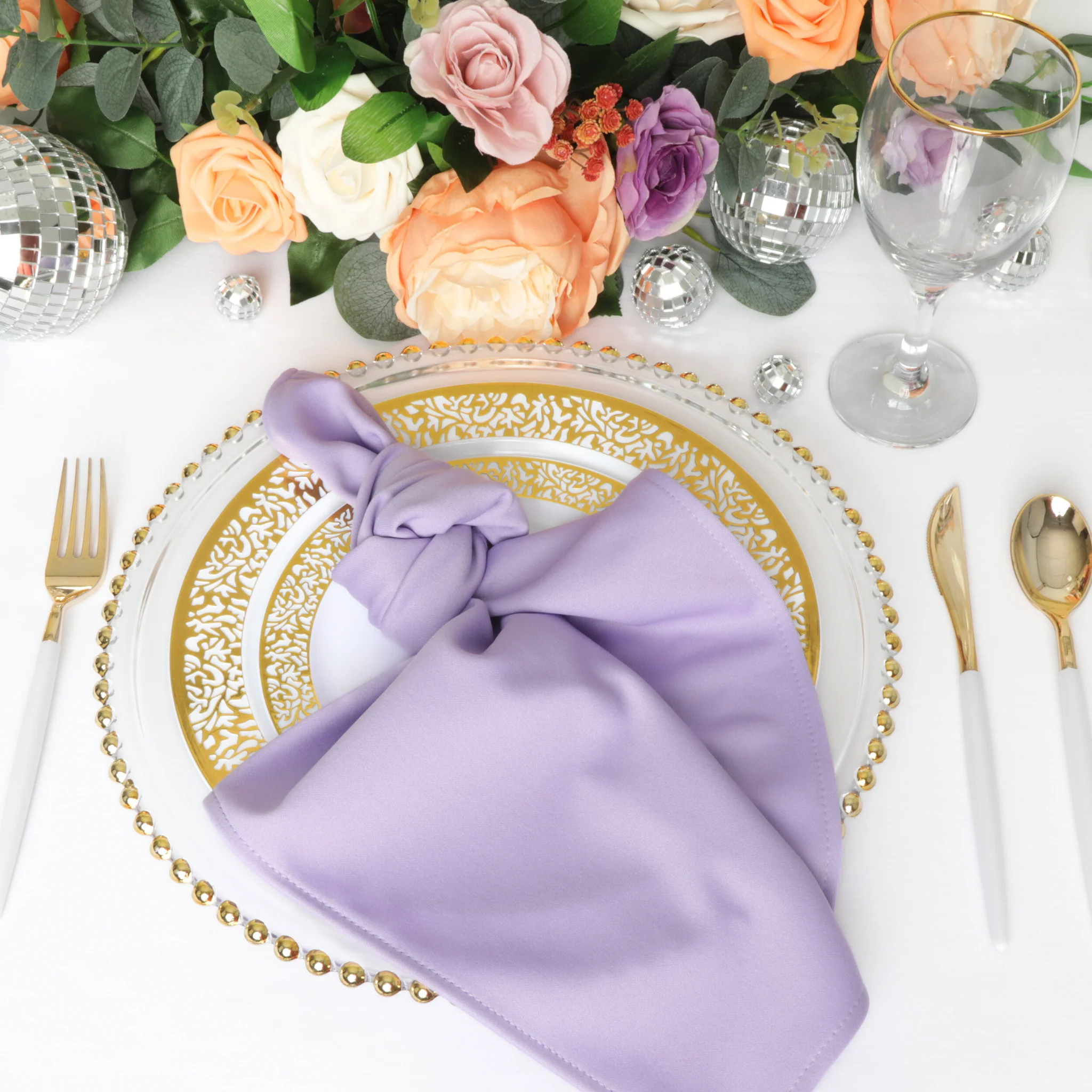 Scuba Napkin 20"x20" (5 pcs/pk) - Lavender - Image 2