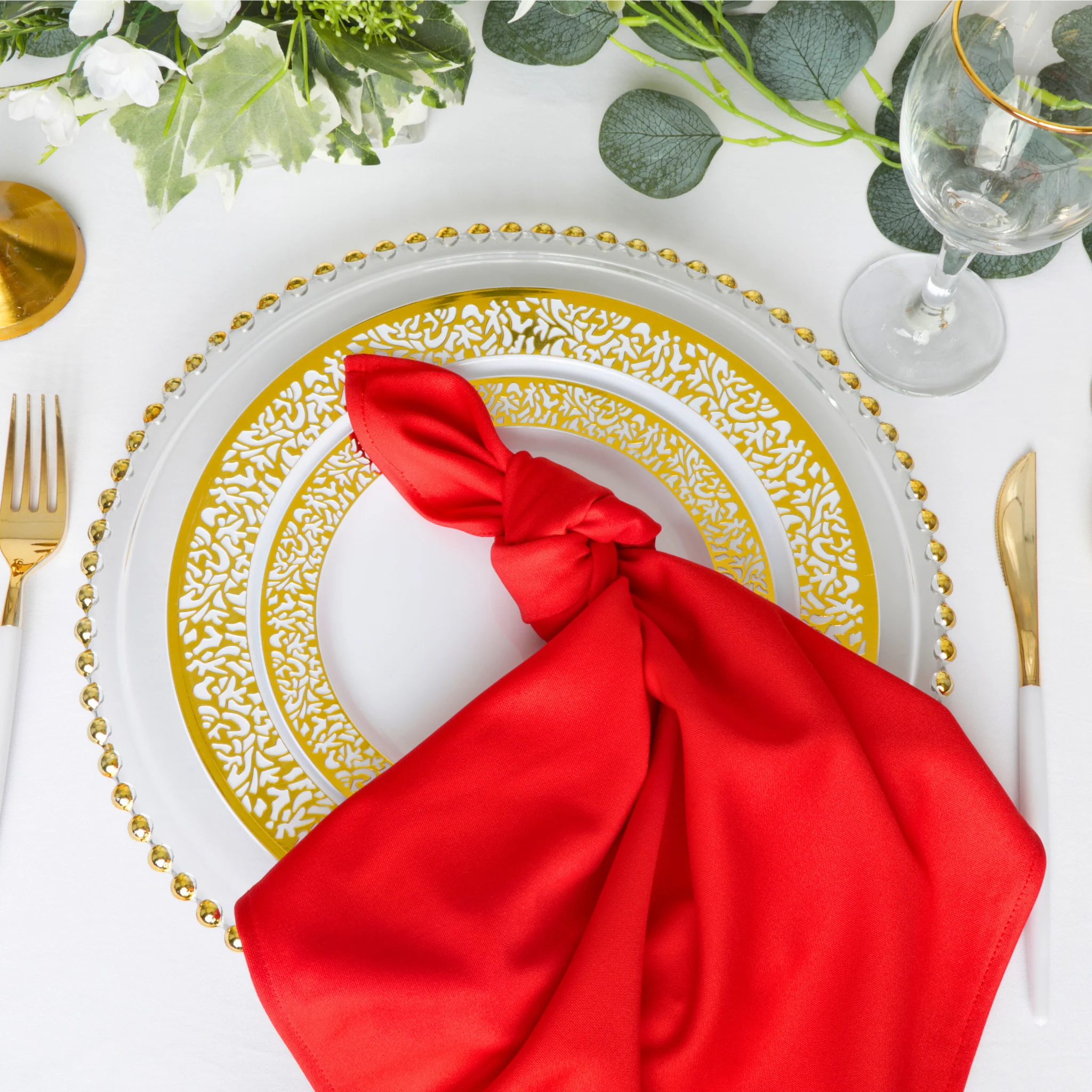 Scuba Napkin 20"x20" (5 pcs/pk) - Red - Image 3