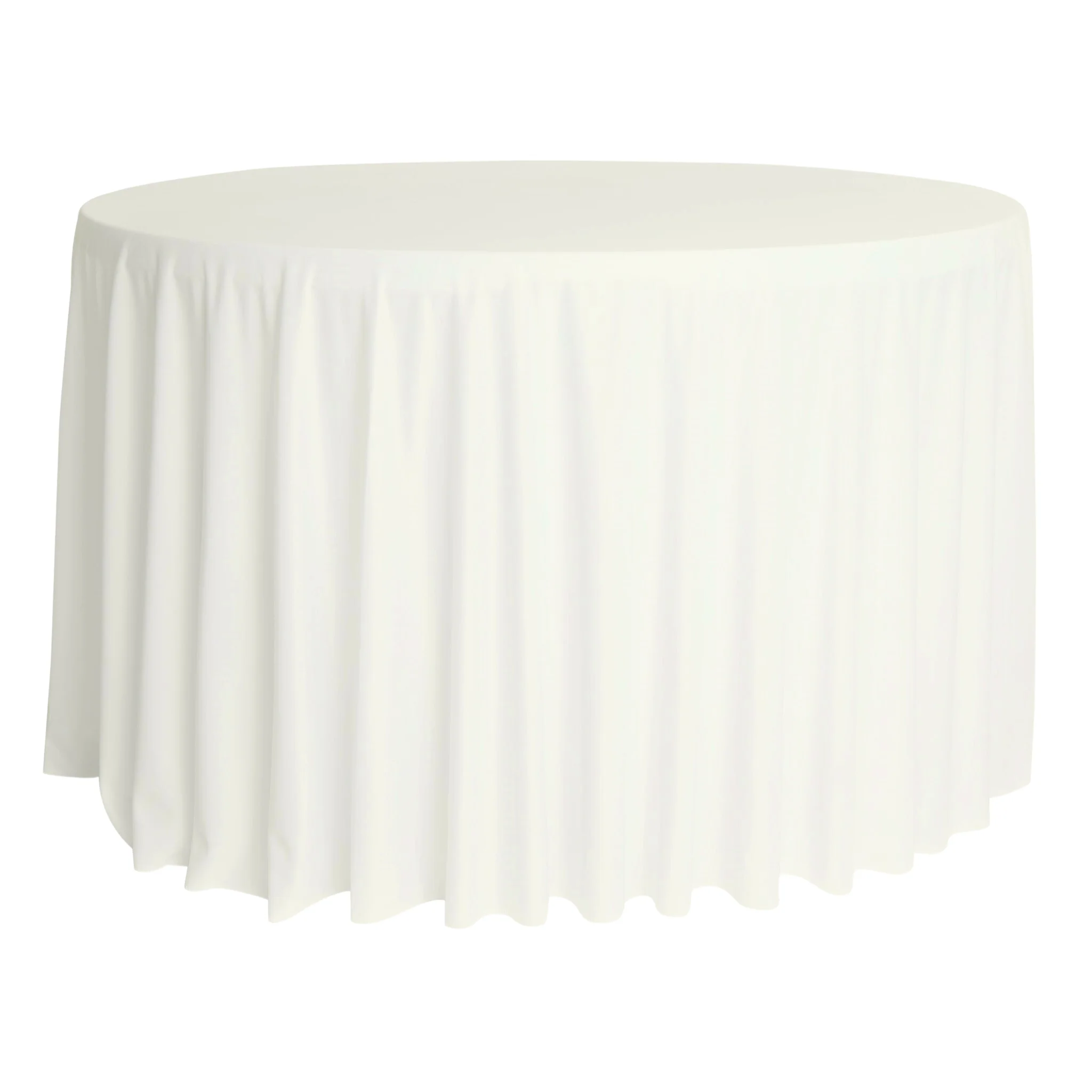 Scuba 132" Round Tablecloth - Ivory