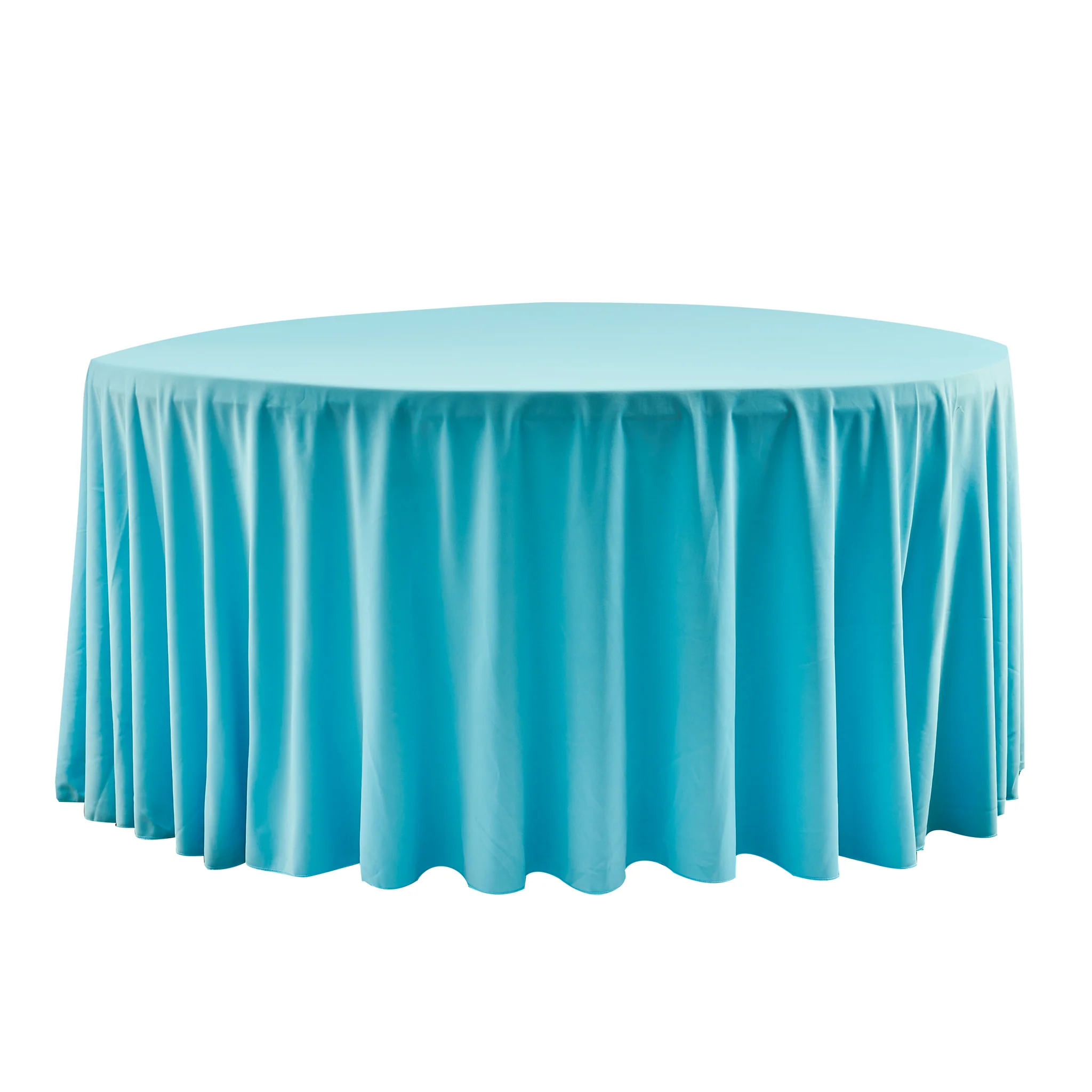 Scuba 132" Round Tablecloth - Turquoise