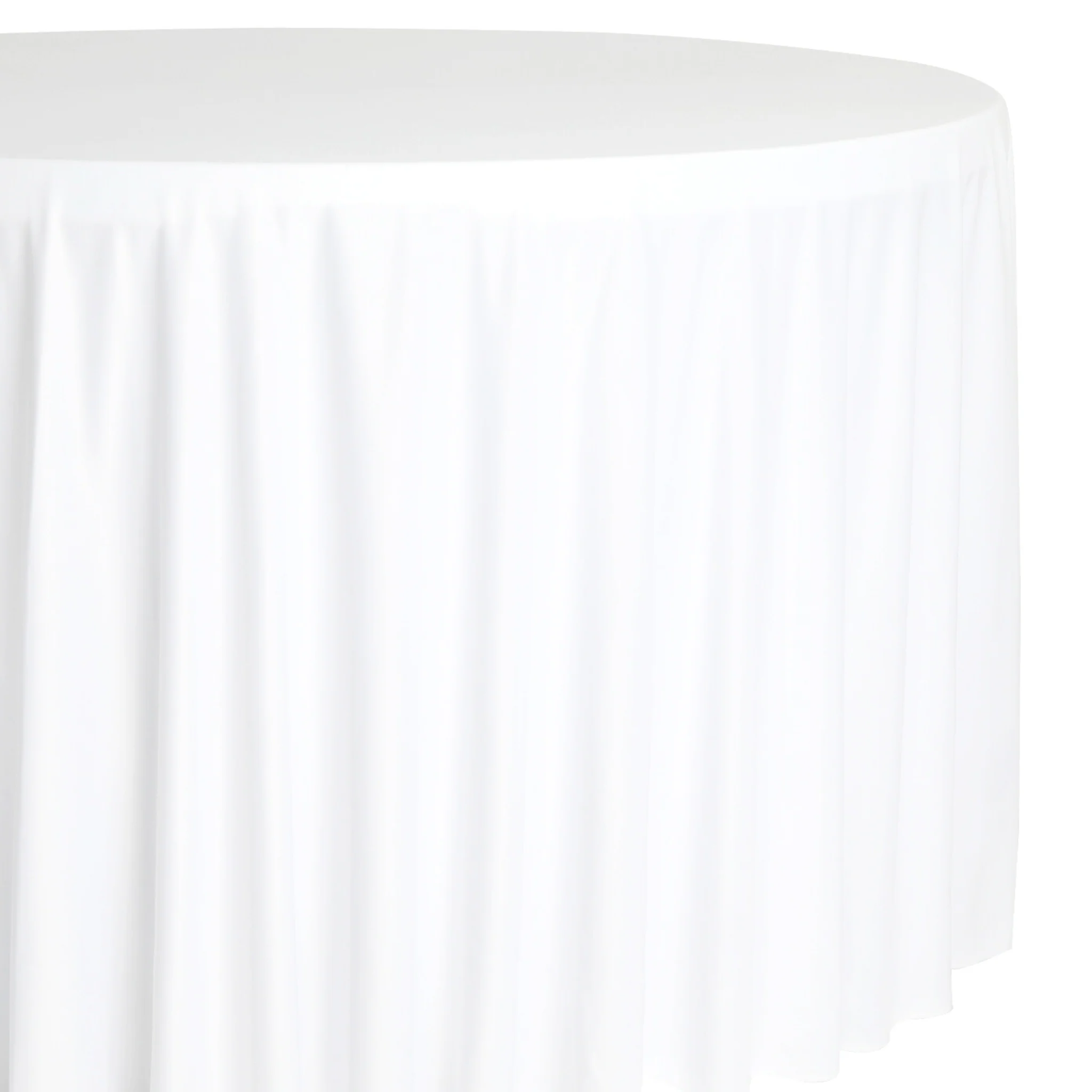 Scuba 132" Round Tablecloth - White - Image 5