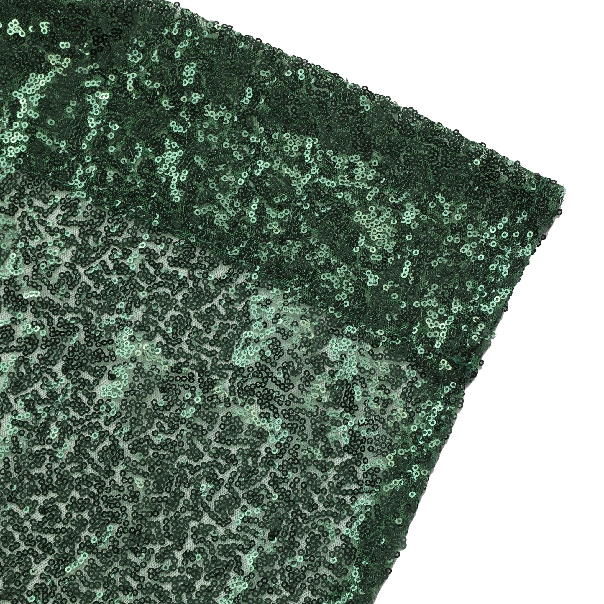 Glitz Sequin Mesh Net 10ft H x 52" W Drape/Backdrop panel - Emerald Green - Image 3