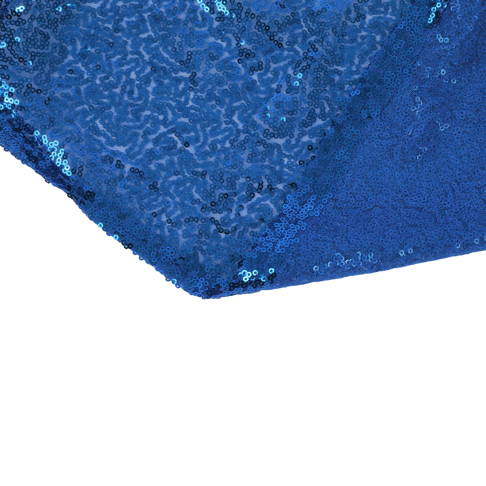 Glitz Sequin Mesh Net 10ft H x 52" W Drape/Backdrop panel - Royal Blue - Image 5