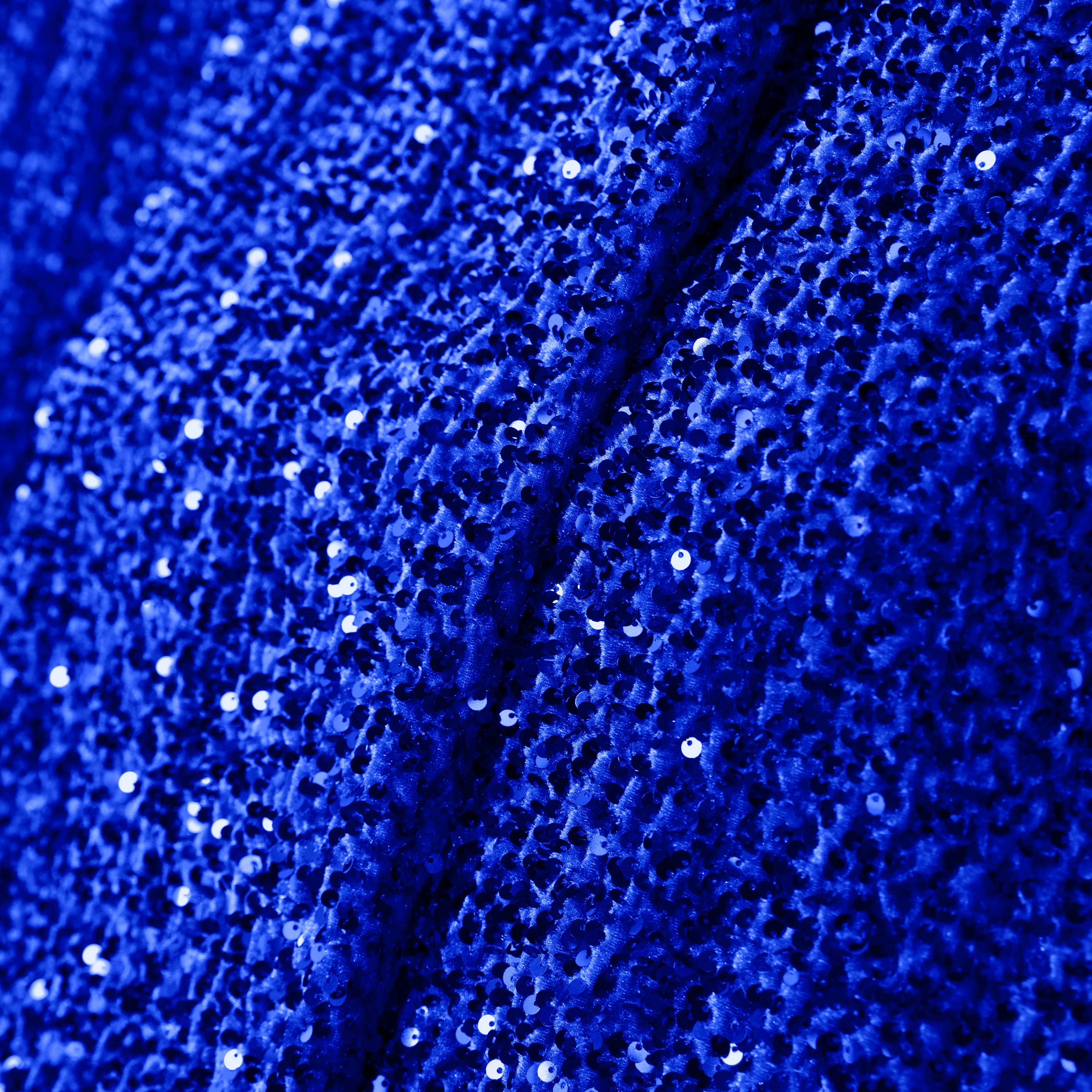 Sequin Velvet 10ft H x 52" W Drape/Backdrop Curtain Panel - Royal Blue - Image 5